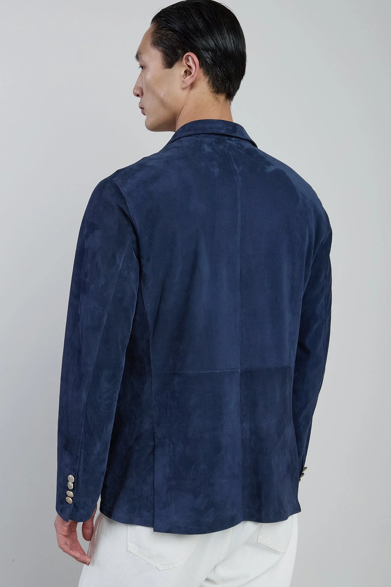 Men's Double-Breasted Suede Jacket in Nappa Finish | Eleventy - Image 3