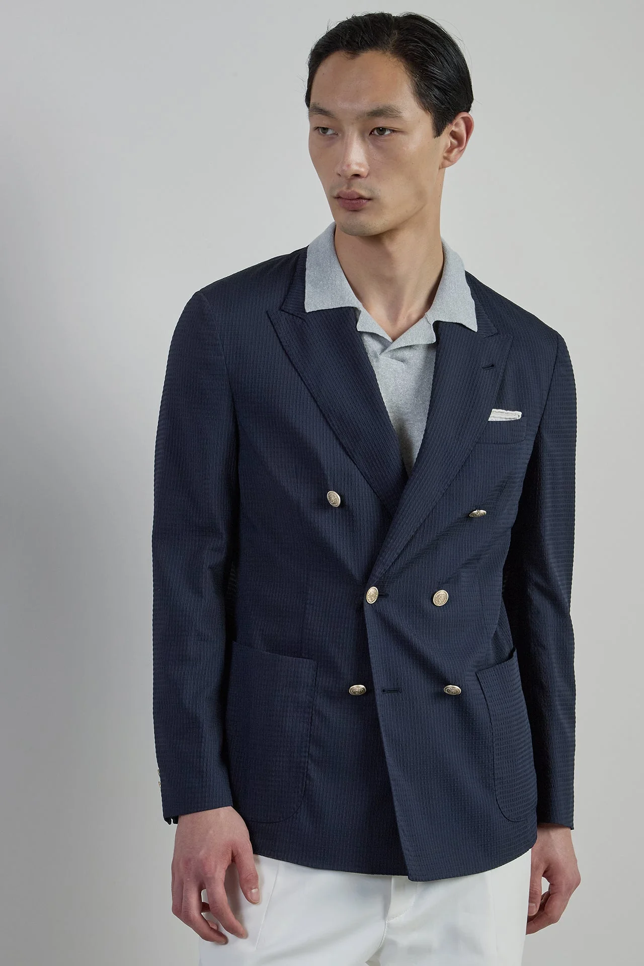 Men's Double-Breasted Jacket in Technical Fabric | Eleventy - Image 2