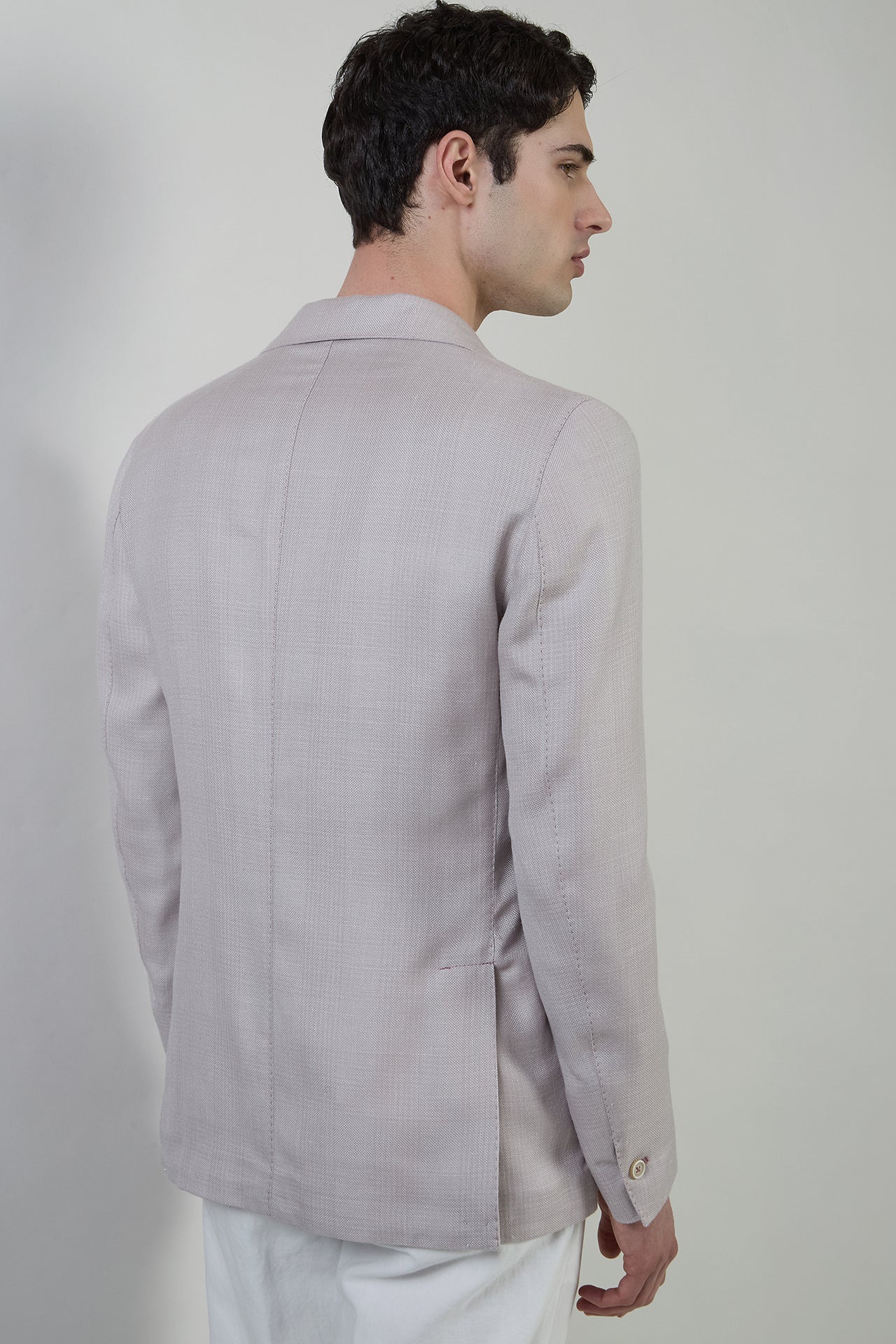 Men's Single-Breasted Cashmere Silk Linen Jacket | Eleventy - Image 3