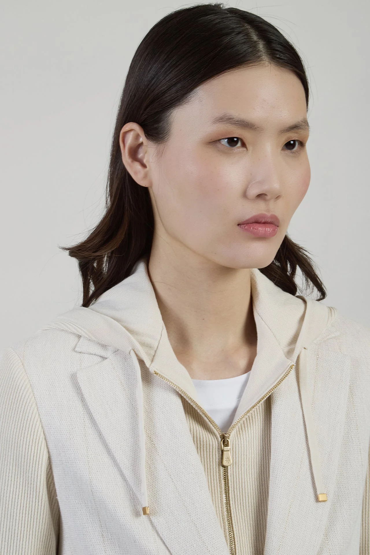 Women's Pinstripe Cotton Linen Single-Breasted Jacket | Eleventy - Image 2