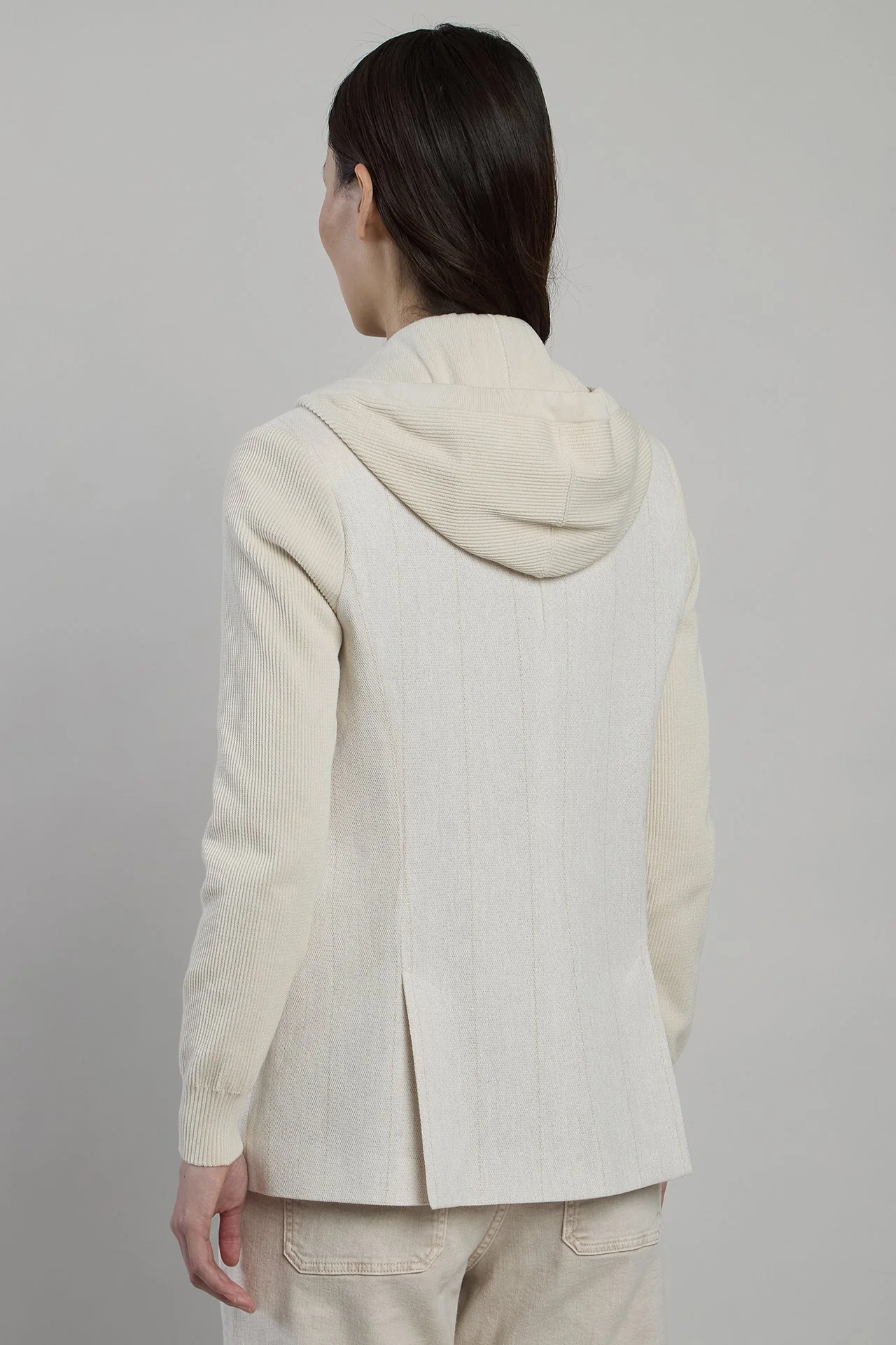 Women's Pinstripe Cotton Linen Single-Breasted Jacket | Eleventy - Image 5