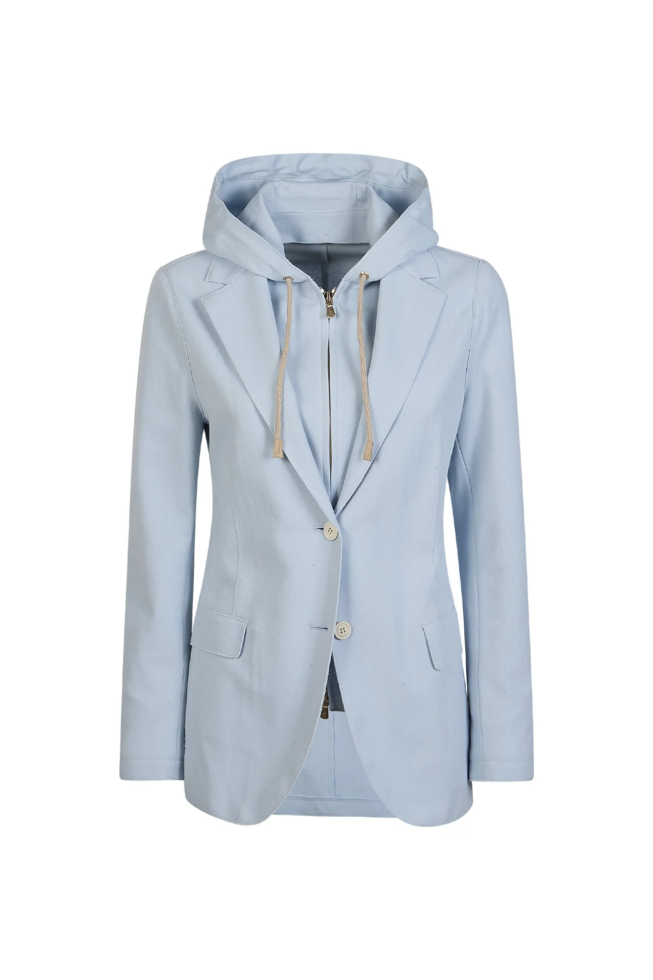 Women's Single-Breasted Stretch Cotton Jacket | Eleventy