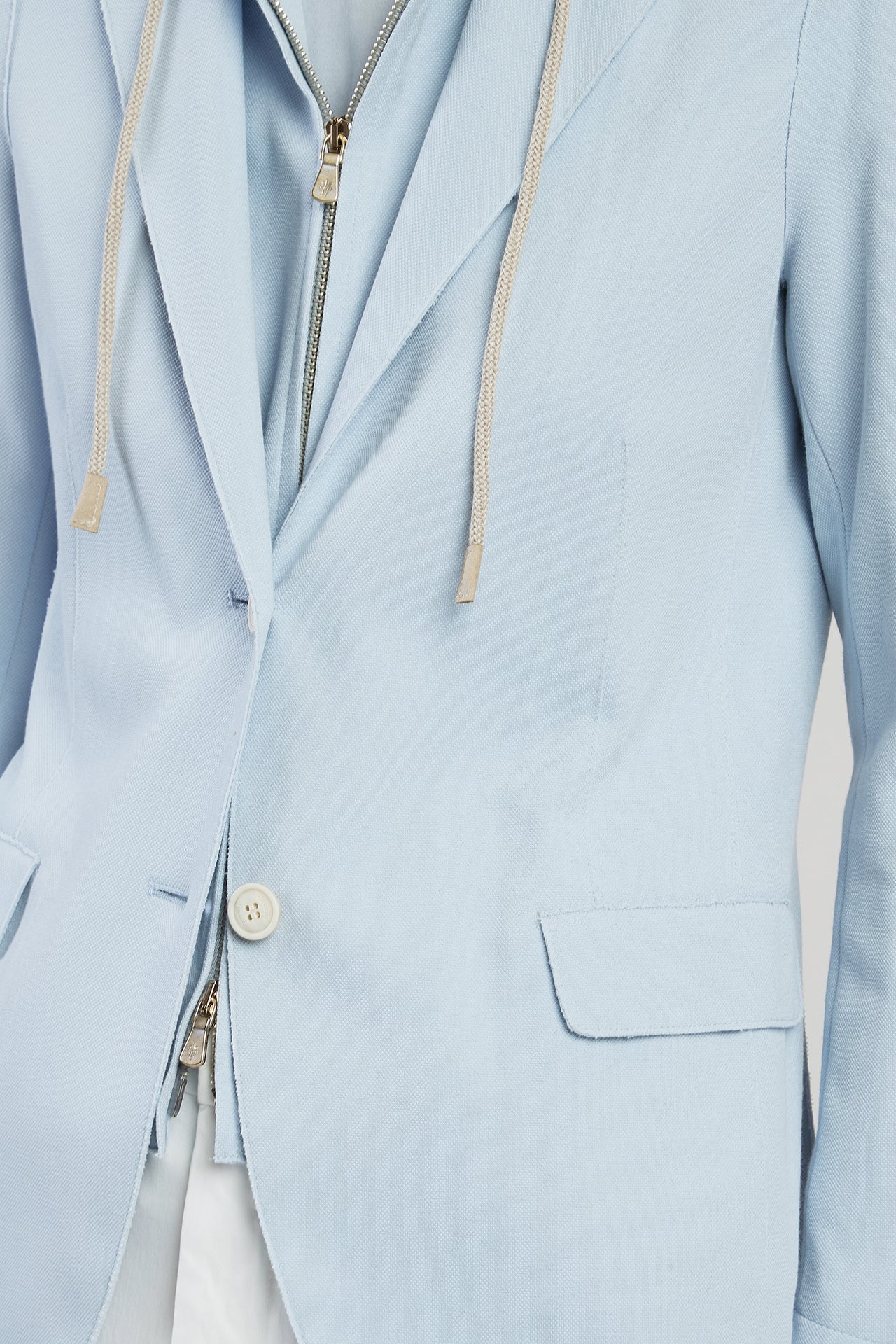 Women's Single-Breasted Stretch Cotton Jacket | Eleventy - Image 6
