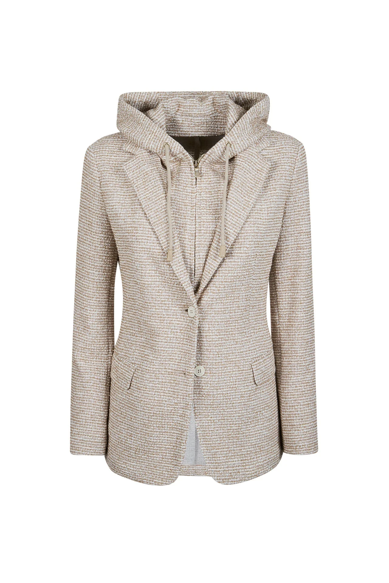 Women's Single-Breasted Stretch Cotton Bouclé Jacket | Eleventy