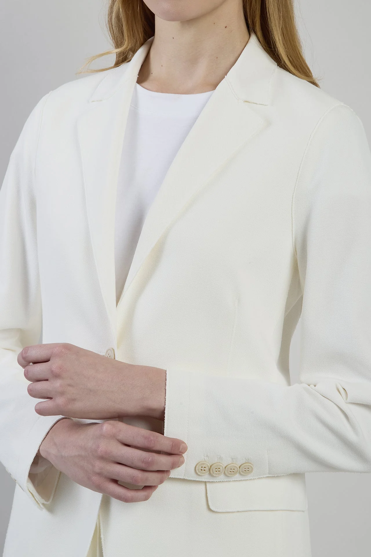 SINGLE-BREASTED STRETCH COTTON JACKET - Image 4