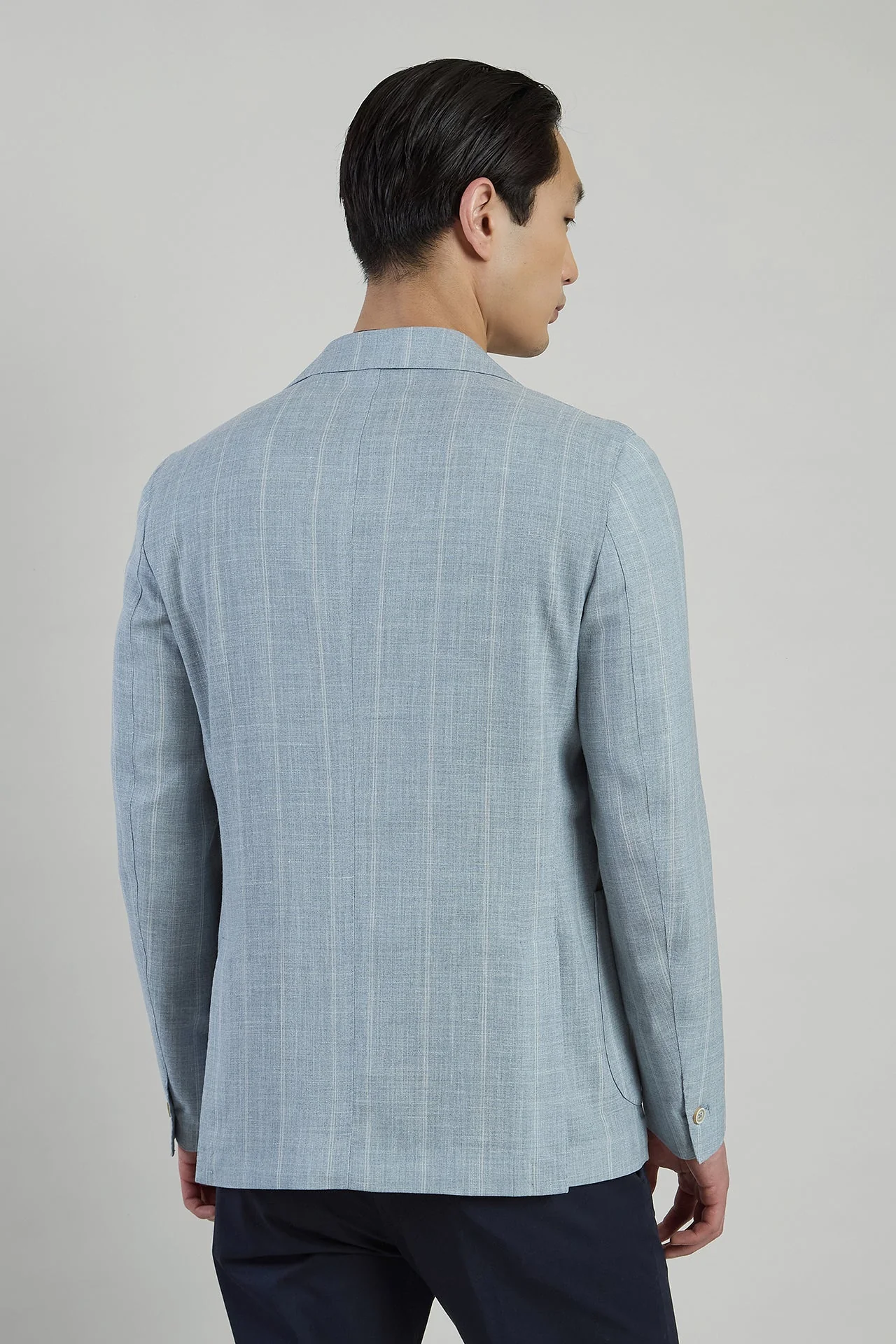 Men's Single-Breasted Wool Silk Linen Slim Jacket | Eleventy - Image 3