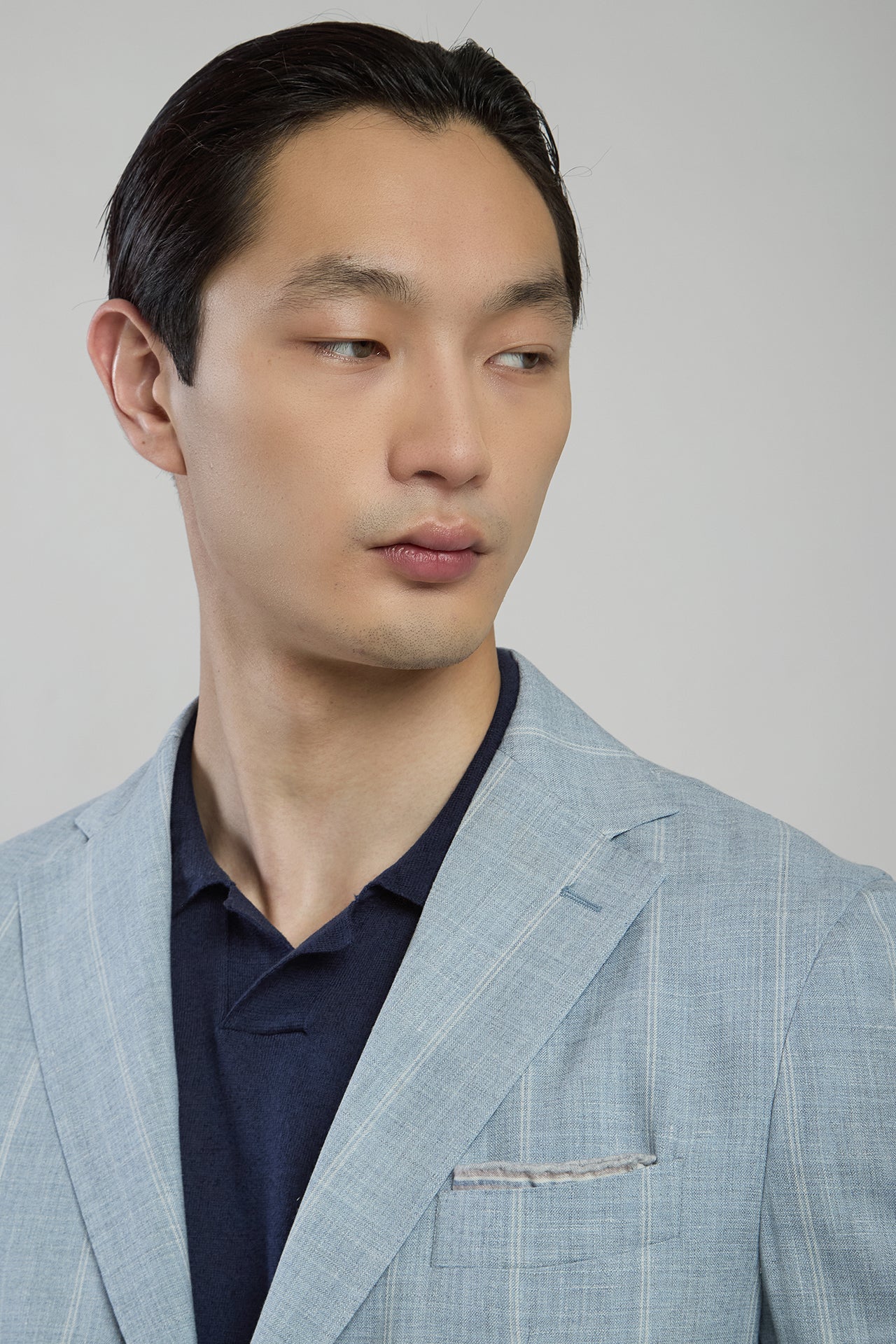 Men's Single-Breasted Wool Silk Linen Slim Jacket | Eleventy - Image 4