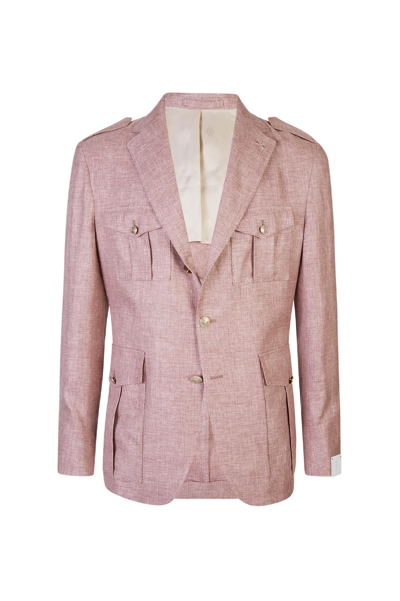 Men's Single-Breasted Linen Cashmere and Silk Jacket | Eleventy