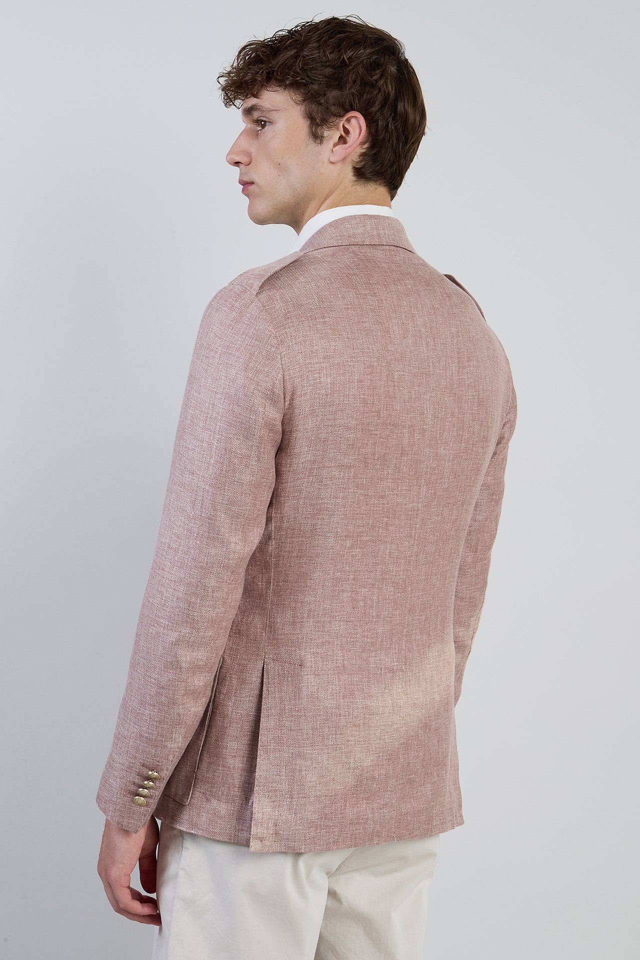 Men's Single-Breasted Linen Cashmere and Silk Jacket | Eleventy - Image 3