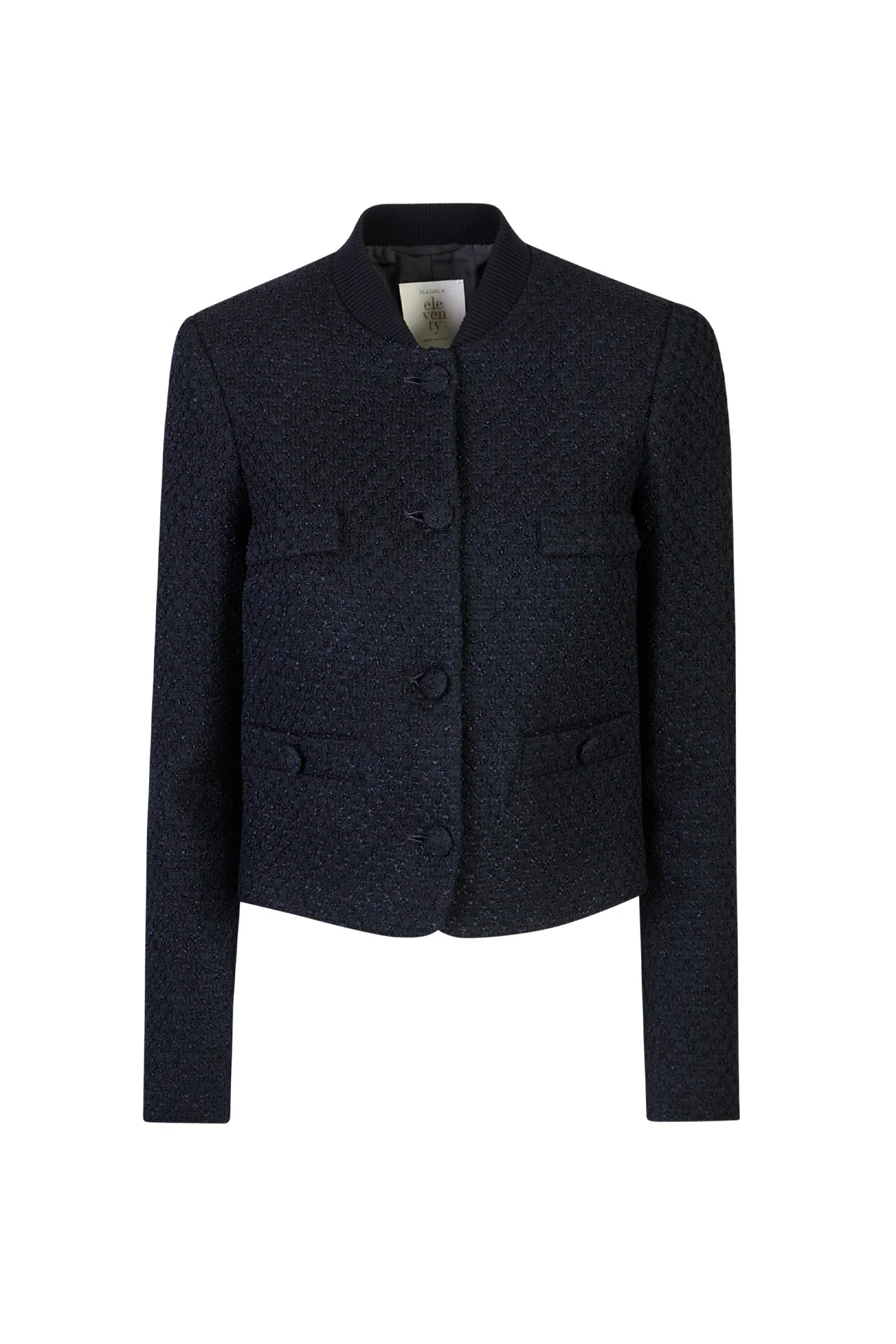 Single-Breasted Linen Cotton Silk Bouclé Jacket | Eleventy