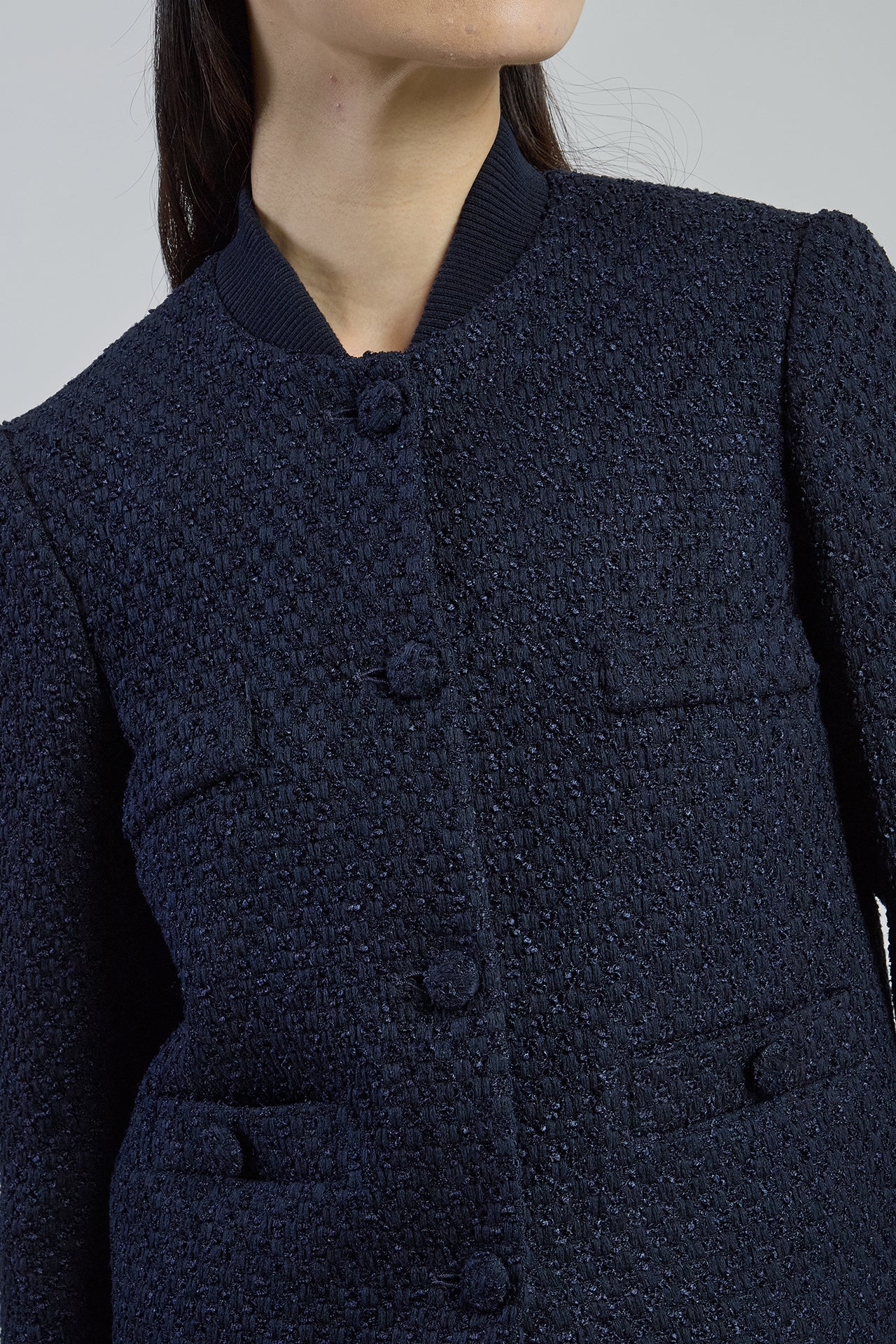 Single-Breasted Linen Cotton Silk Bouclé Jacket | Eleventy - Image 4
