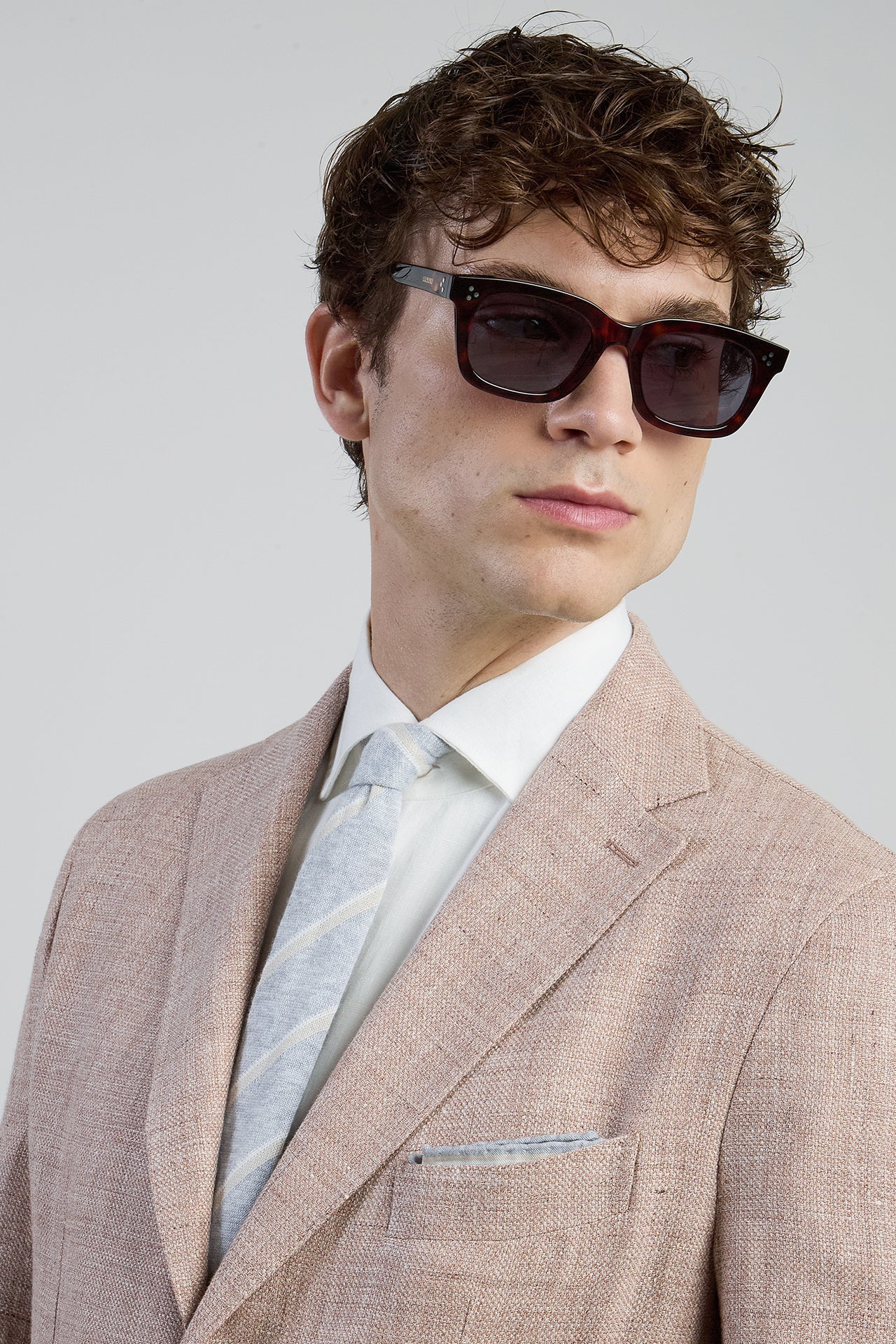 Slim Fit Single-Breasted Linen and Wool Jacket | Eleventy - Image 4