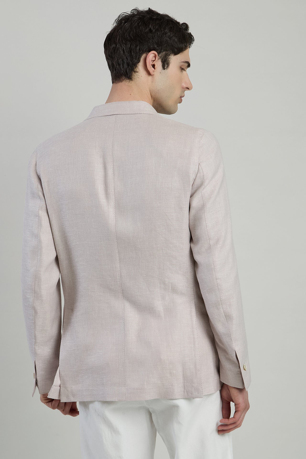 Men's Single-Breasted Linen, Wool and Silk Jacket | Eleventy - Image 3
