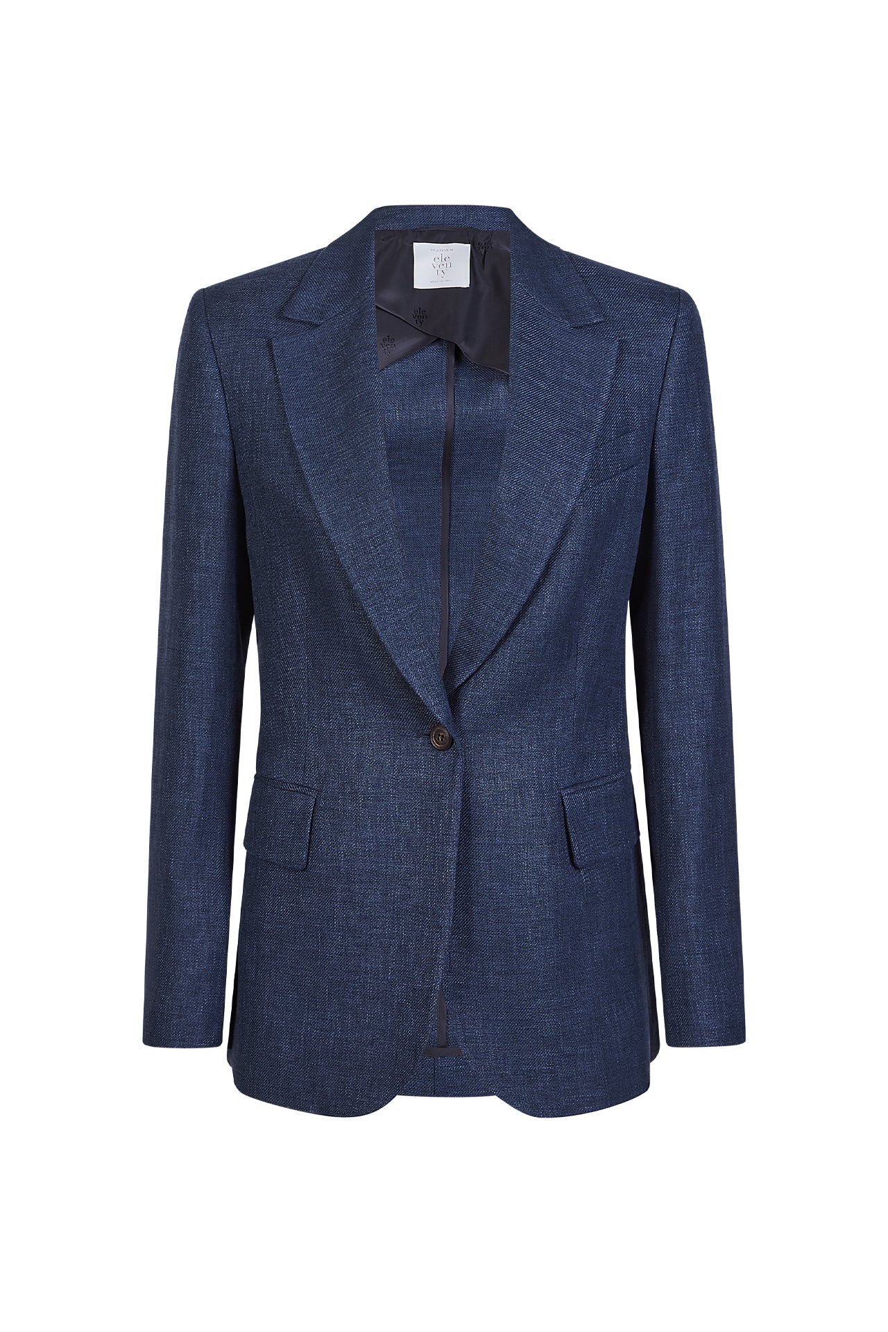 Women's Single-Breasted Linen Wool and Silk Jacket | Eleventy