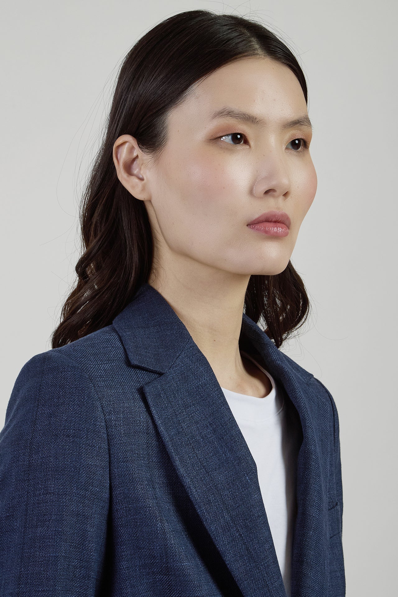 Women's Single-Breasted Linen, Wool and Silk Jacket | Eleventy - Image 4