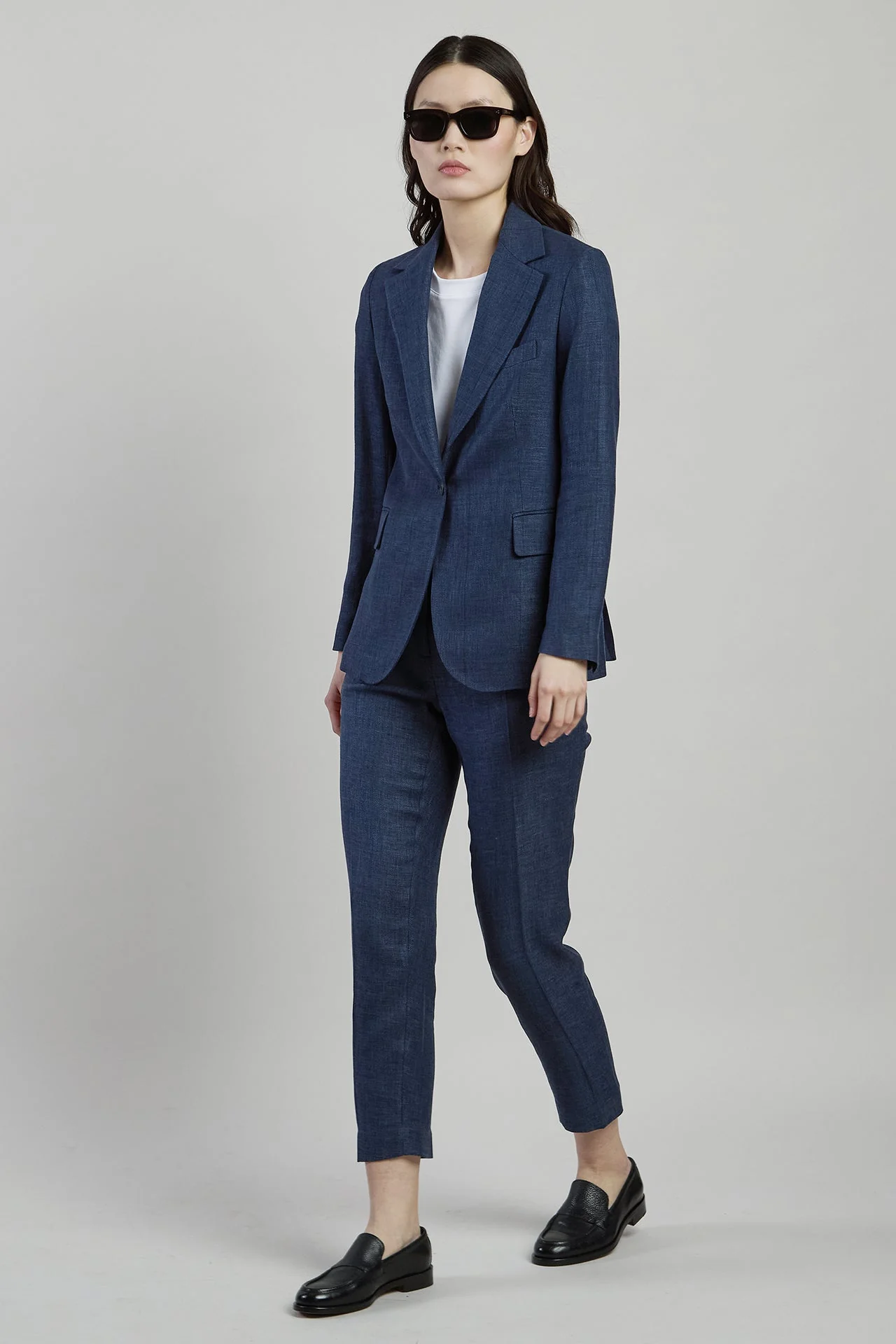 Women's Single-Breasted Linen, Wool and Silk Jacket | Eleventy - Image 6