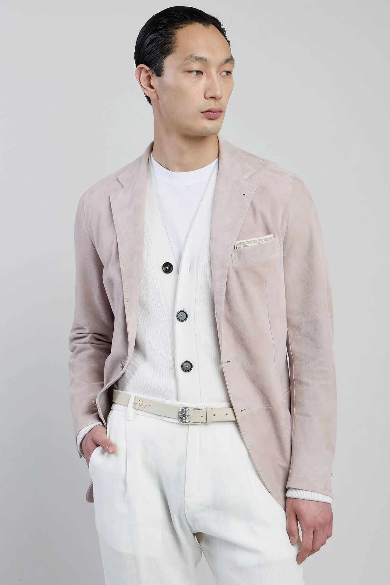 Men's Single-Breasted Nappa Suede Jacket | Eleventy - Image 2