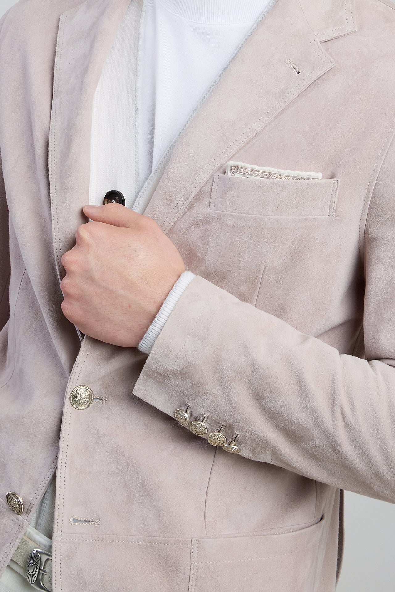 Men's Single-Breasted Nappa Suede Jacket | Eleventy - Image 4