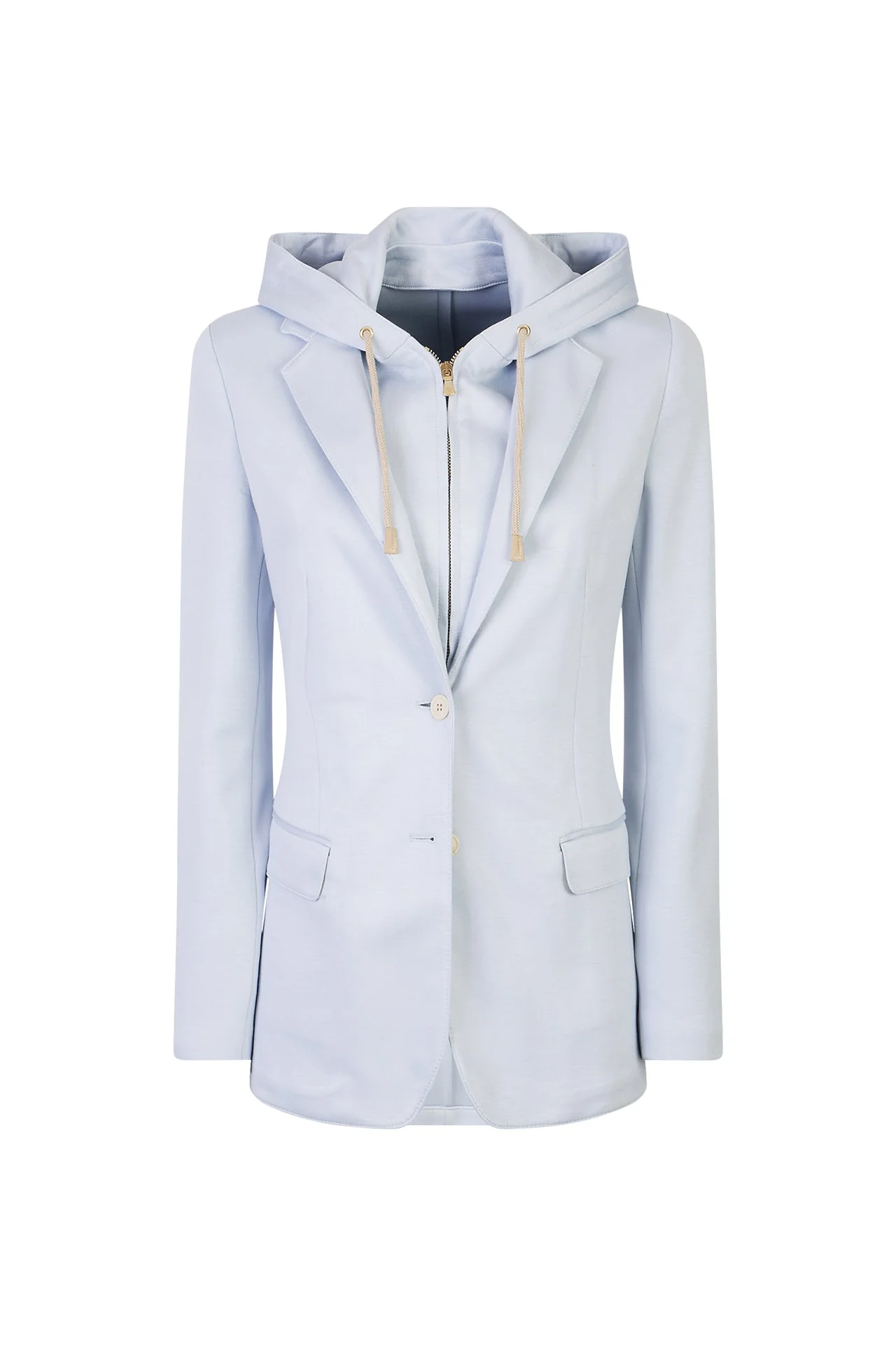 Women's Single-Breasted Viscose Cotton Jacket with Hood | Eleventy