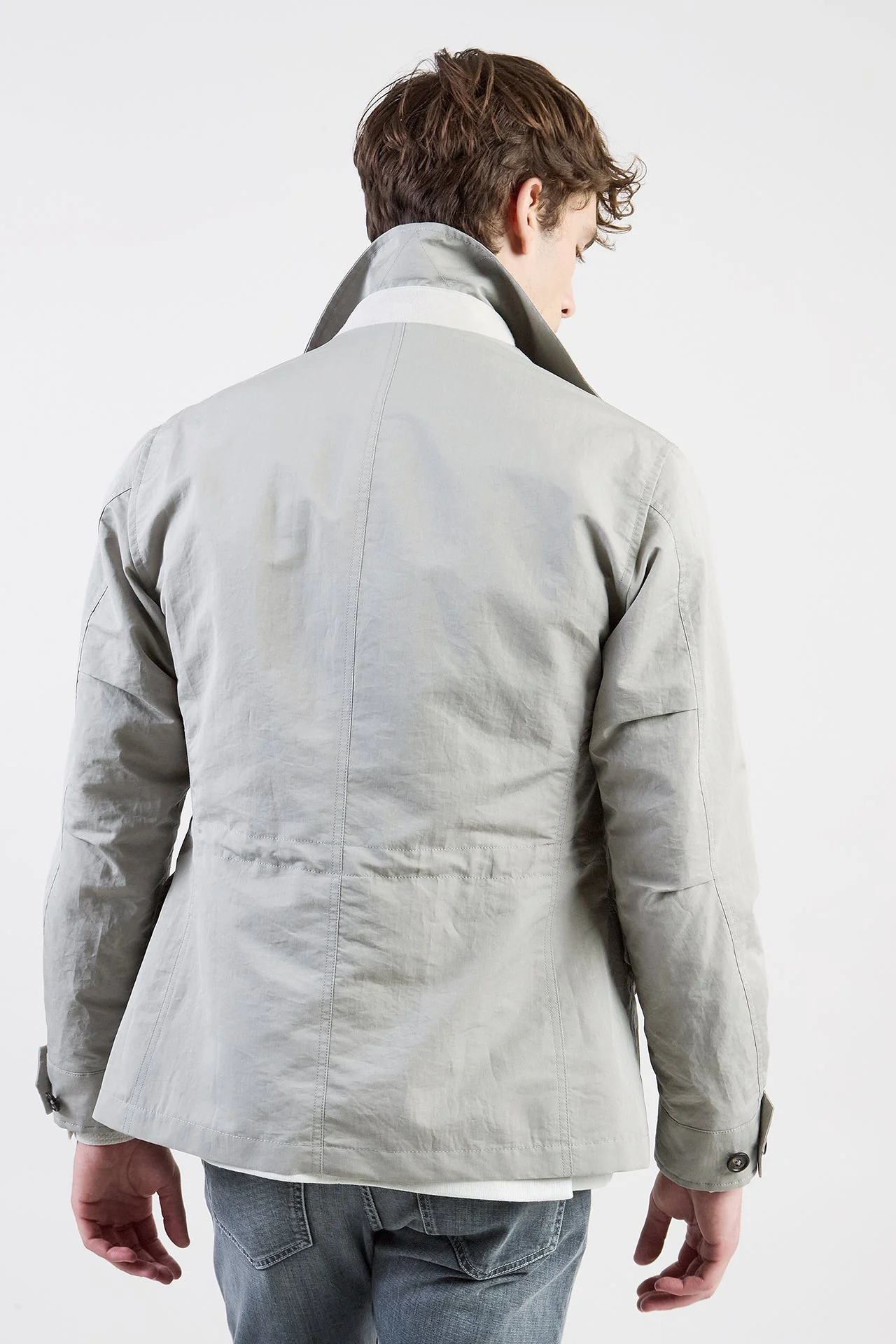 Men's Cotton and Silk Safari Jacket | Eleventy - Image 3