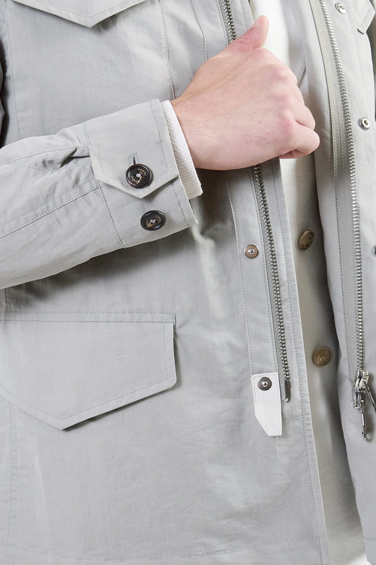 Men's Cotton and Silk Safari Jacket | Eleventy - Image 5