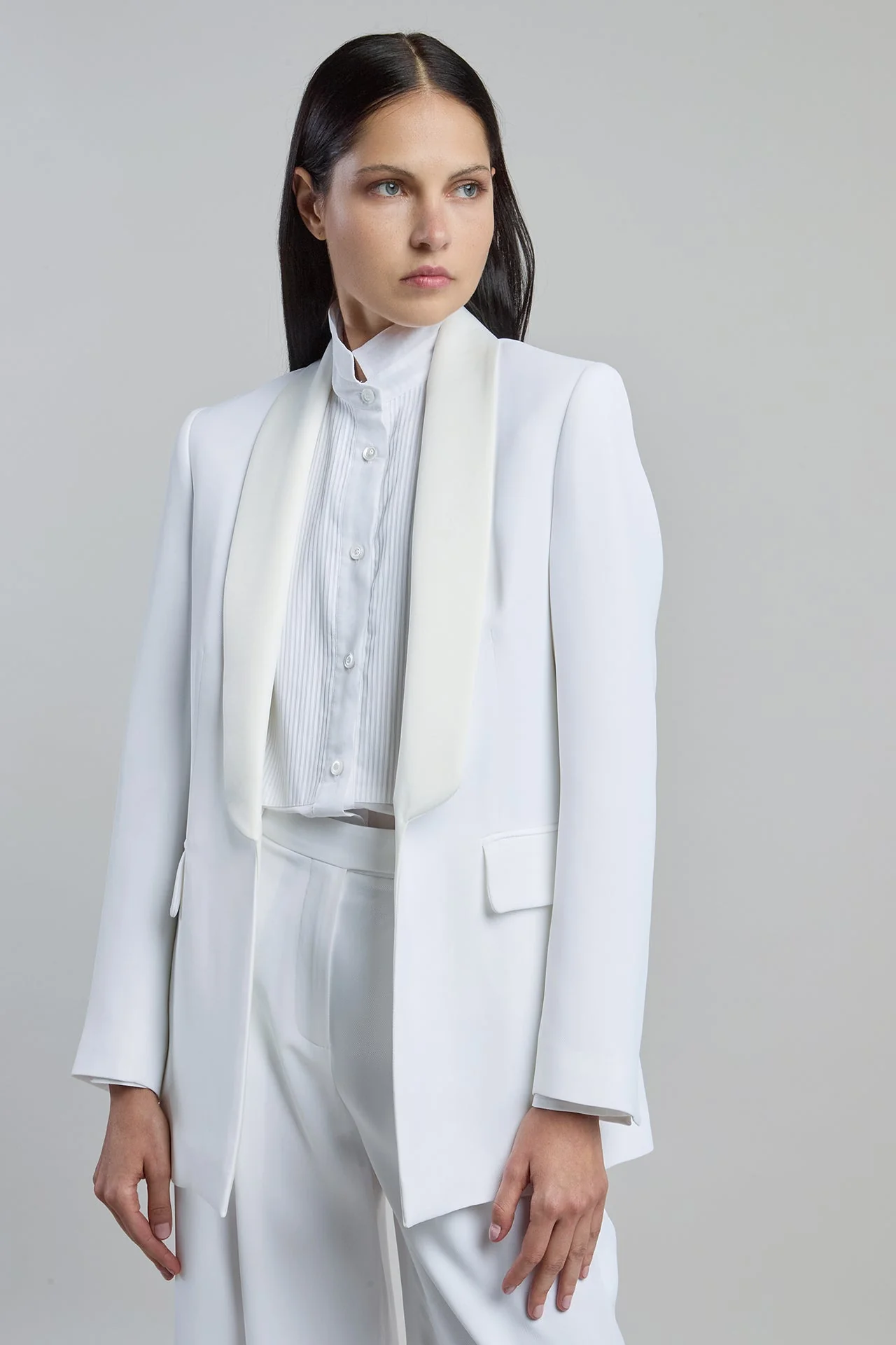 Women's Viscose and Satin Tuxedo Jacket | Eleventy - Image 2