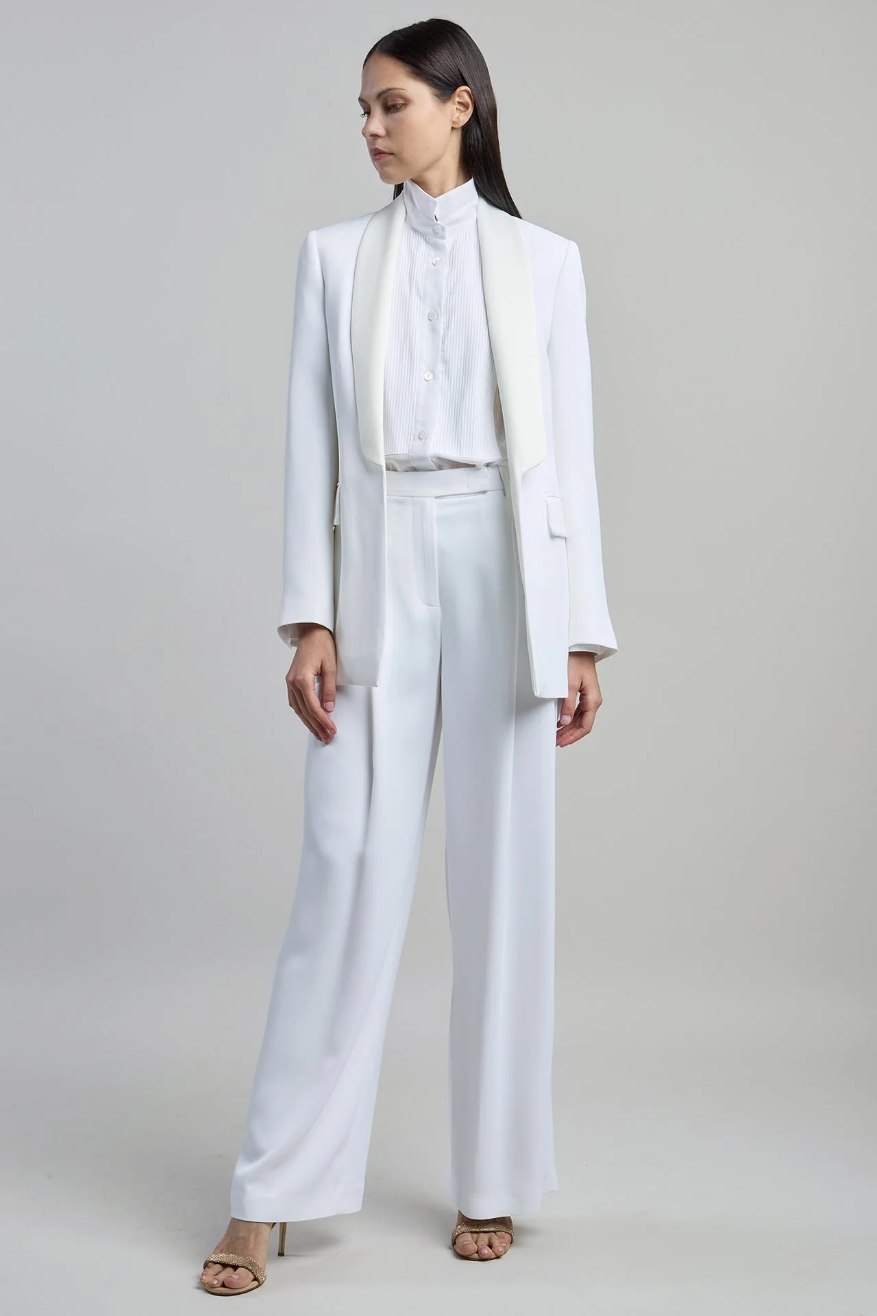 Women's Viscose and Satin Tuxedo Jacket | Eleventy - Image 4