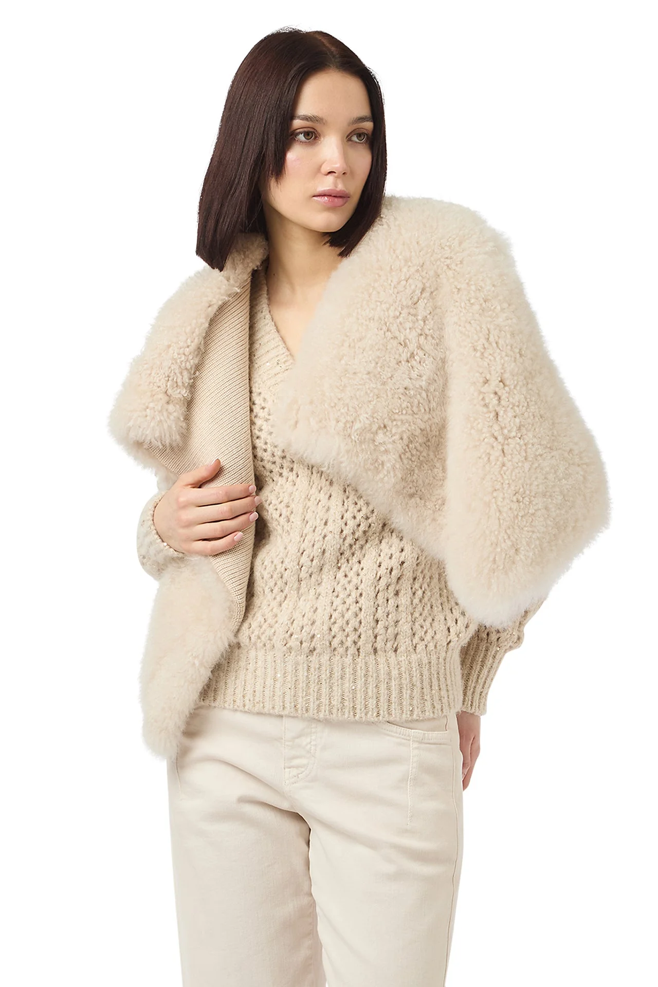 ALPACA VEST WITH KNITTED LINING - Image 2