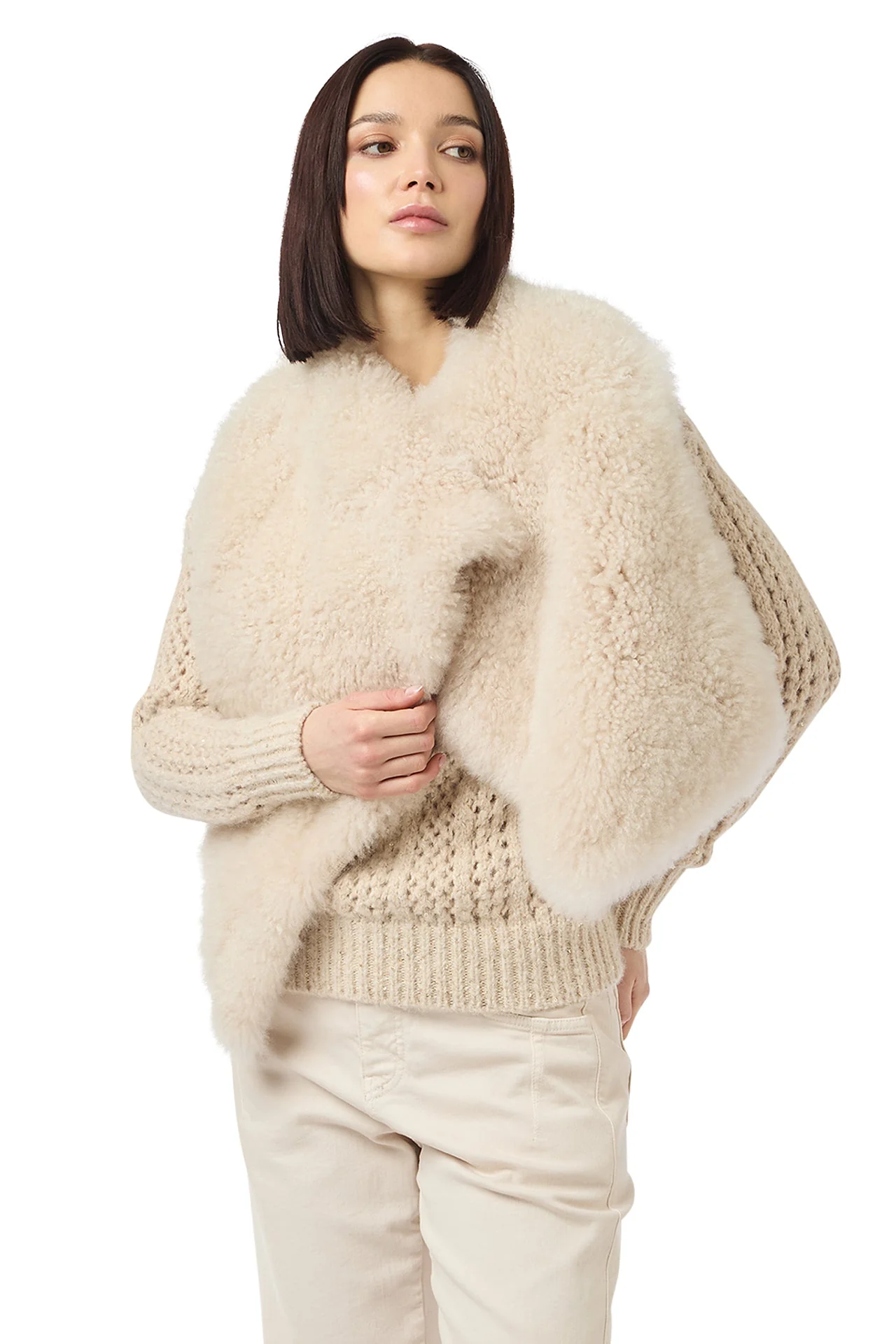 ALPACA VEST WITH KNITTED LINING - Image 3