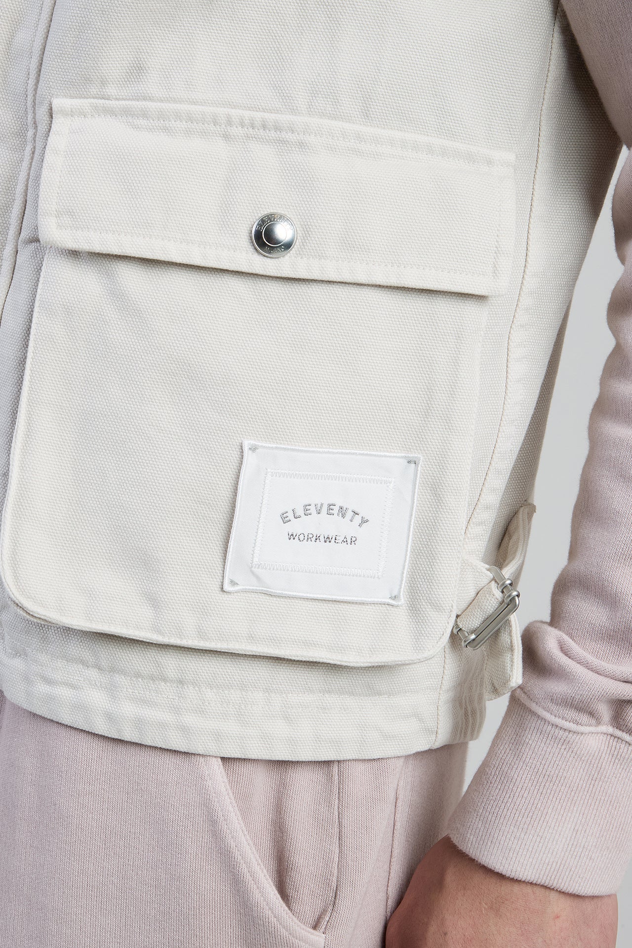 Men's Garment-Dyed Cotton Work Vest with Pockets | Eleventy - Image 5