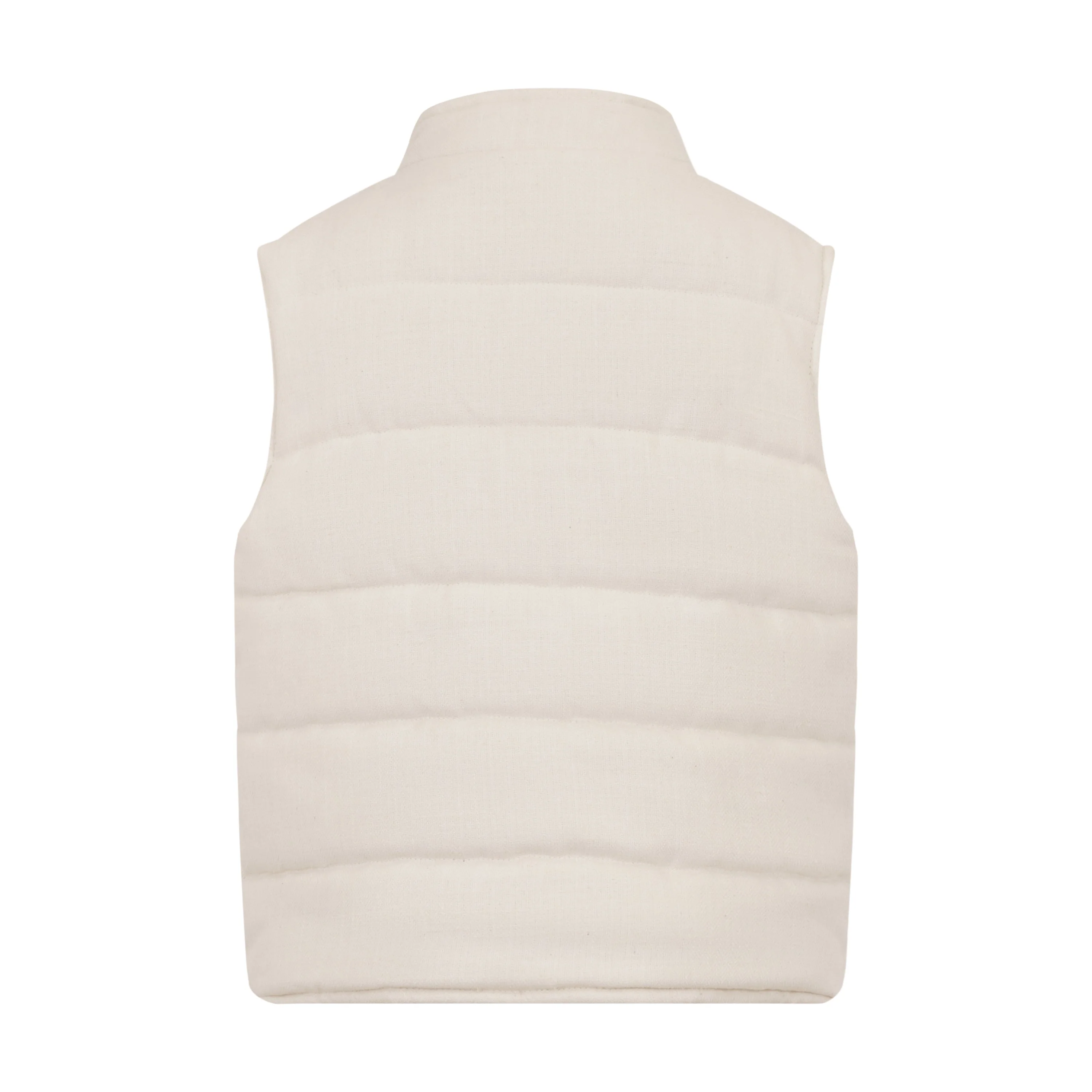 COTTON‑VISCOSE‑LINEN PADDED GILET BOY - Image 2