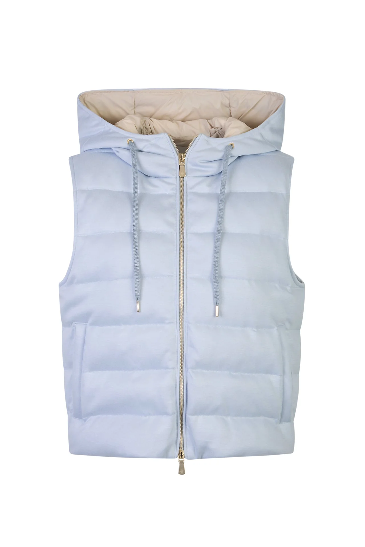 Women's Viscose Cotton Padded Vest with Hood | Eleventy