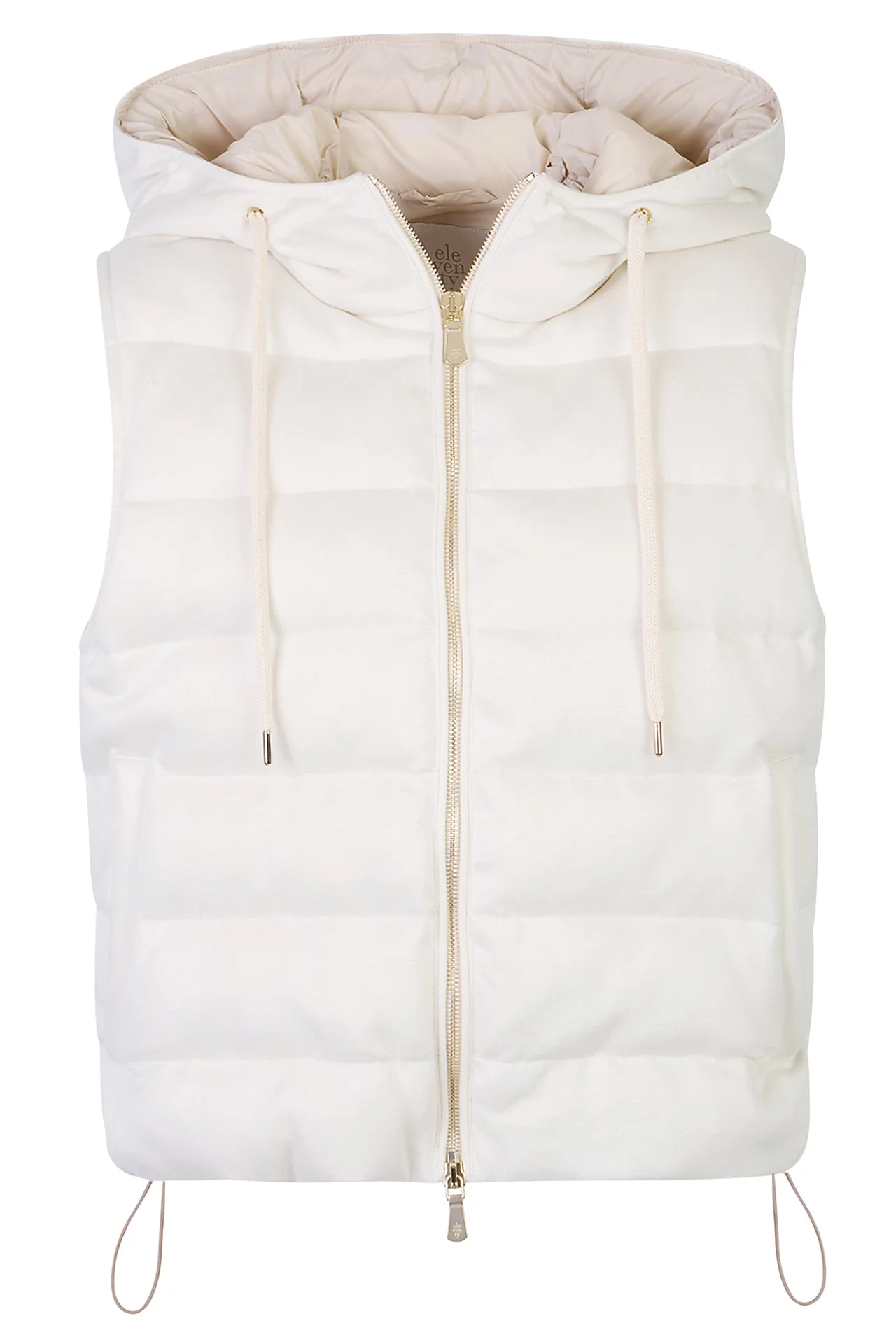 Women's Viscose Cotton Padded Vest with Hood | Eleventy - Image 6