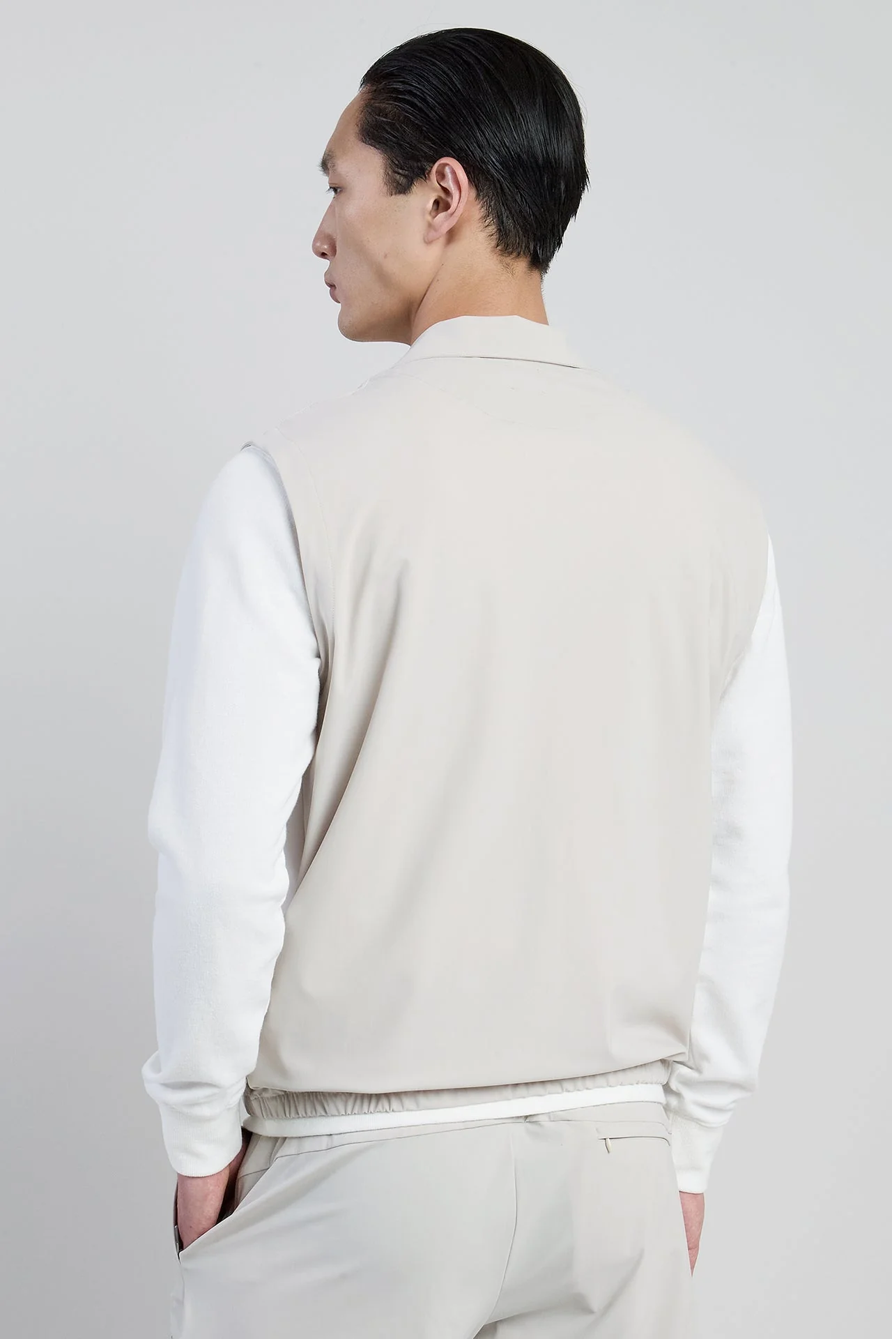 Men's Technical Jersey Mock Neck Vest in Polyamide | Eleventy - Image 3