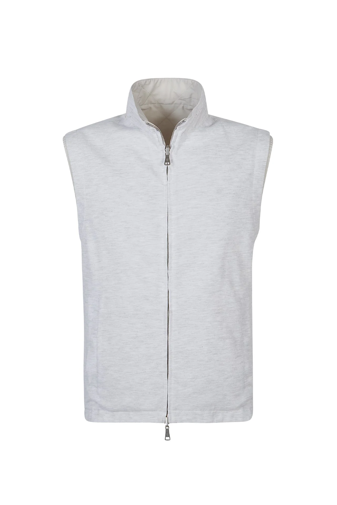 Reversible Cotton Linen and Wool Nylon Vest | Eleventy - Image 6