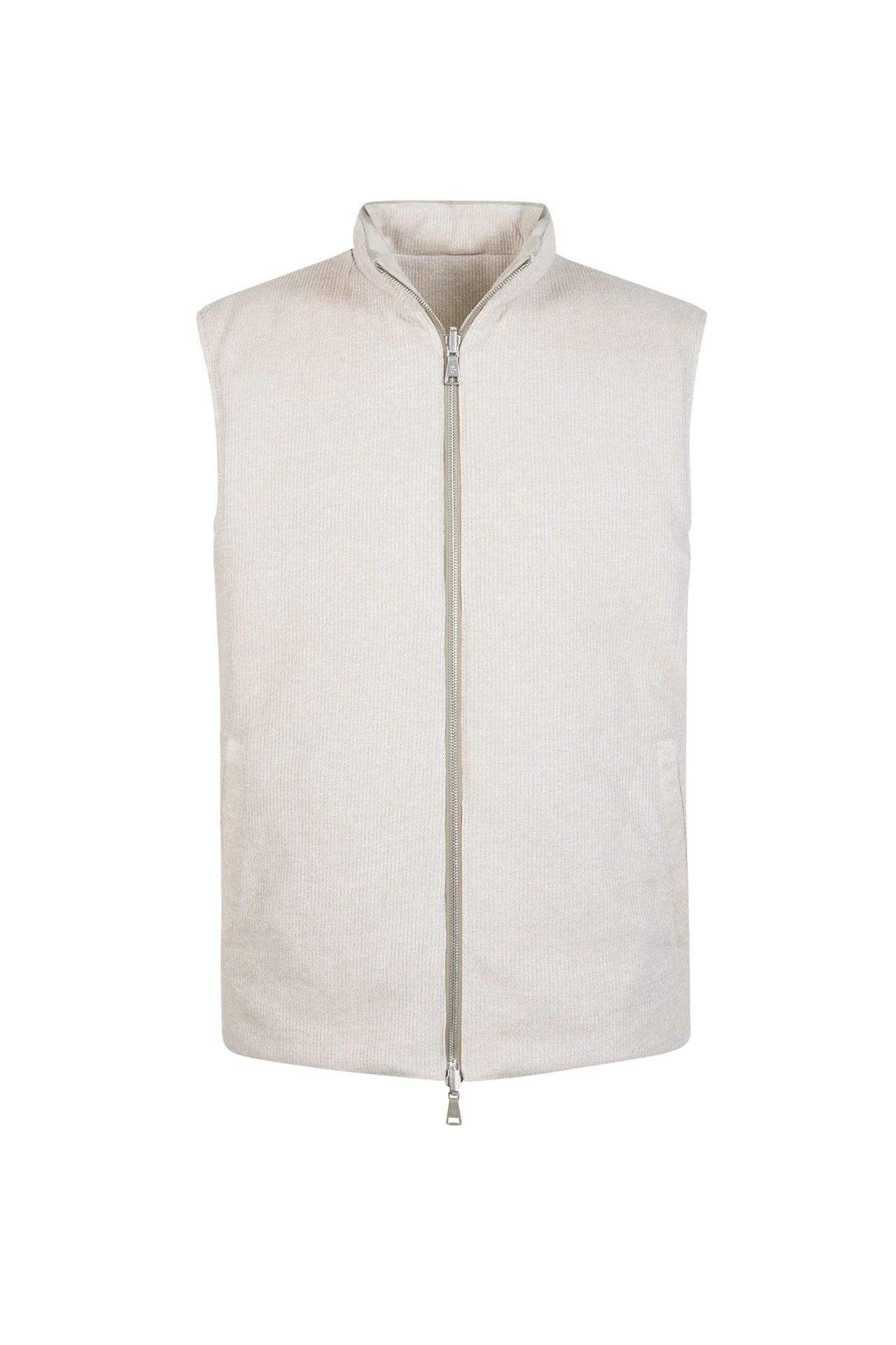 Reversible Suede and English Rib Jersey Vest | Eleventy - Image 7