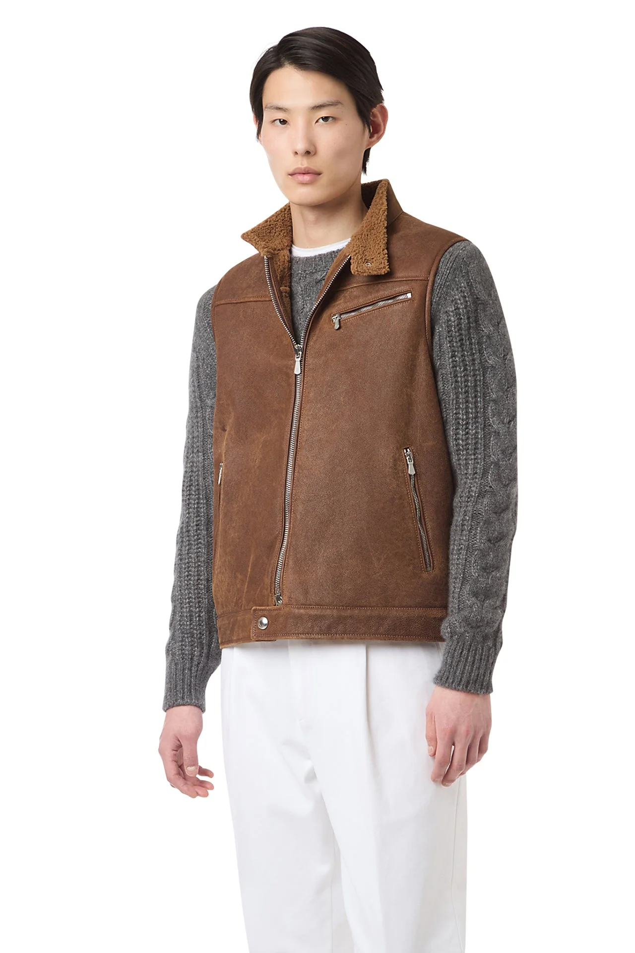 BIKER SHEARLING VEST - Image 3