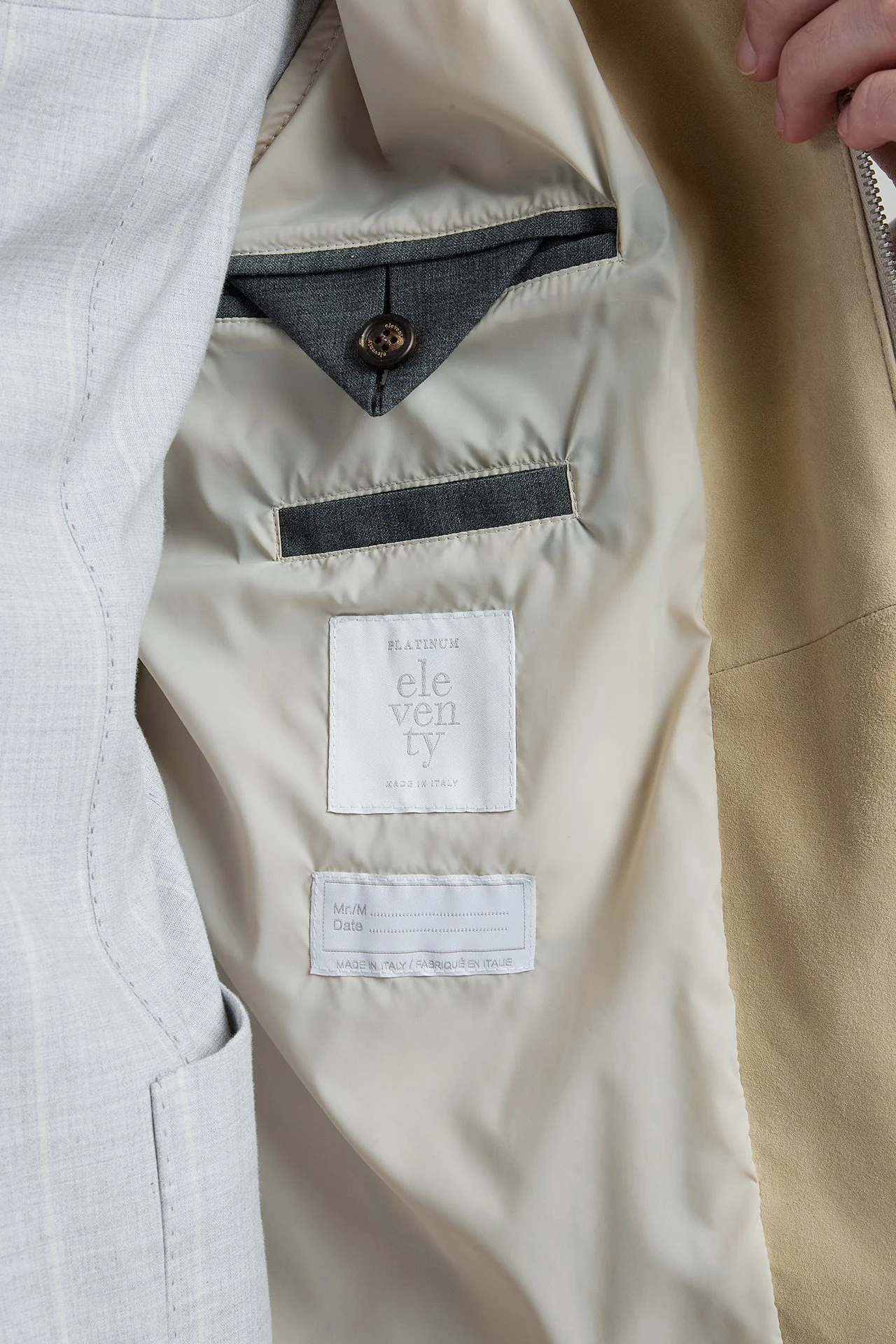 Men's Premium Suede Full-Zip Vest with Standing Collar | Eleventy - Image 5