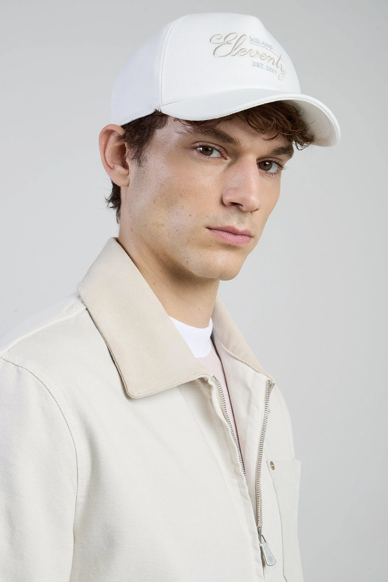 Dual-Material Cotton and Leather Workwear Jacket | Eleventy - Image 6