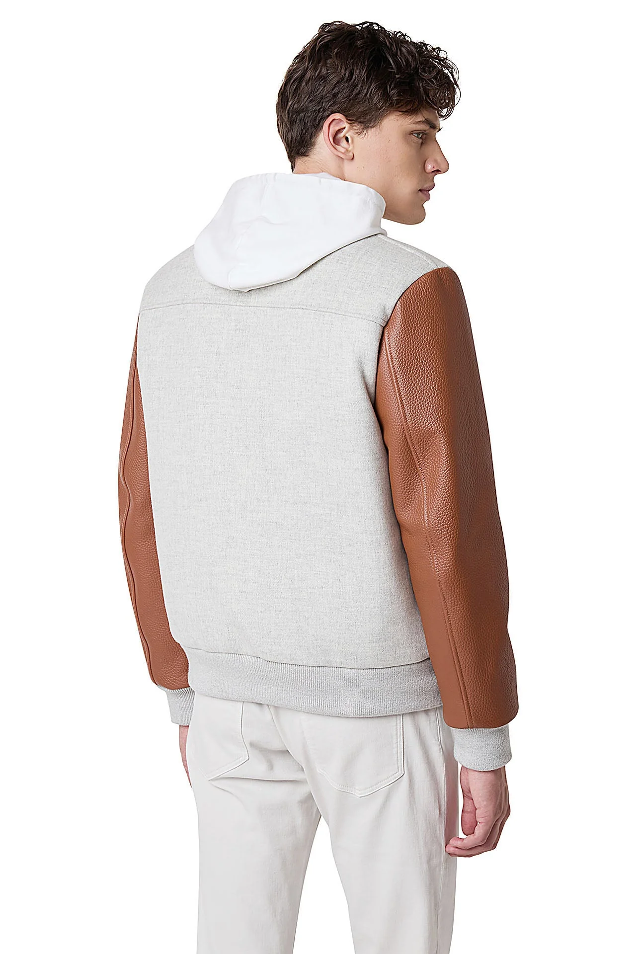 WOOL AND LEATHER BI-MATERIAL JACKET - Image 3