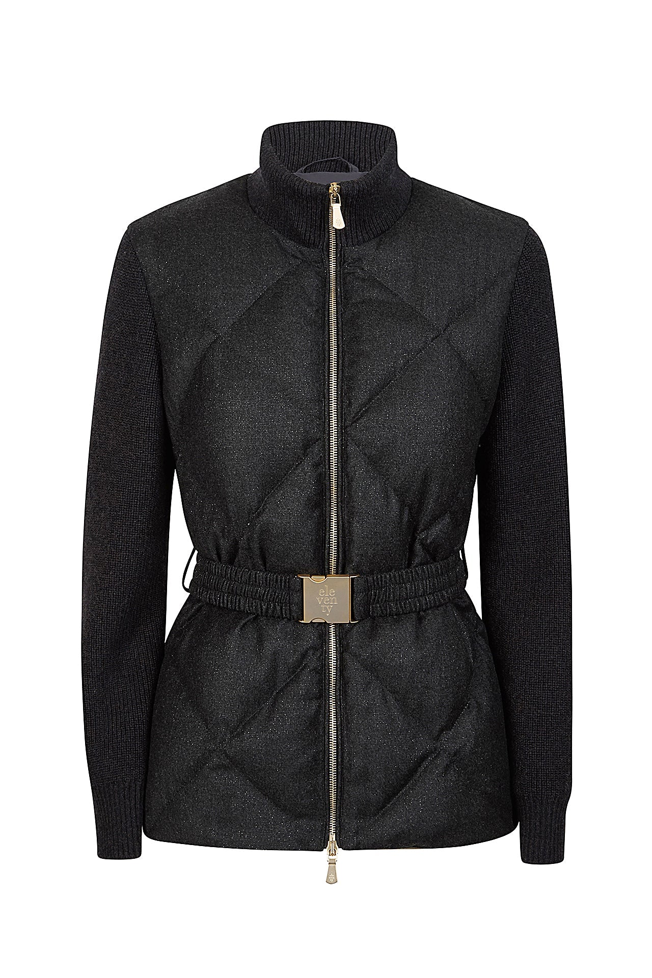 BI-MATERIAL BELT JACKET