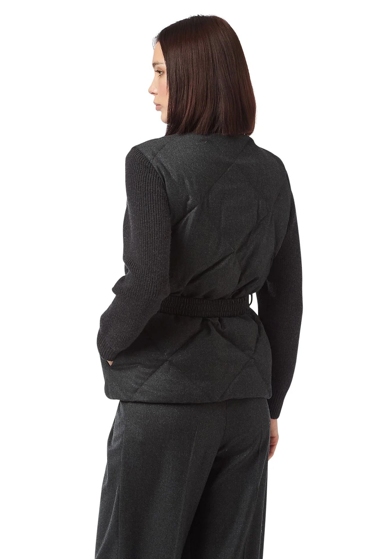BI-MATERIAL BELT JACKET - Image 4