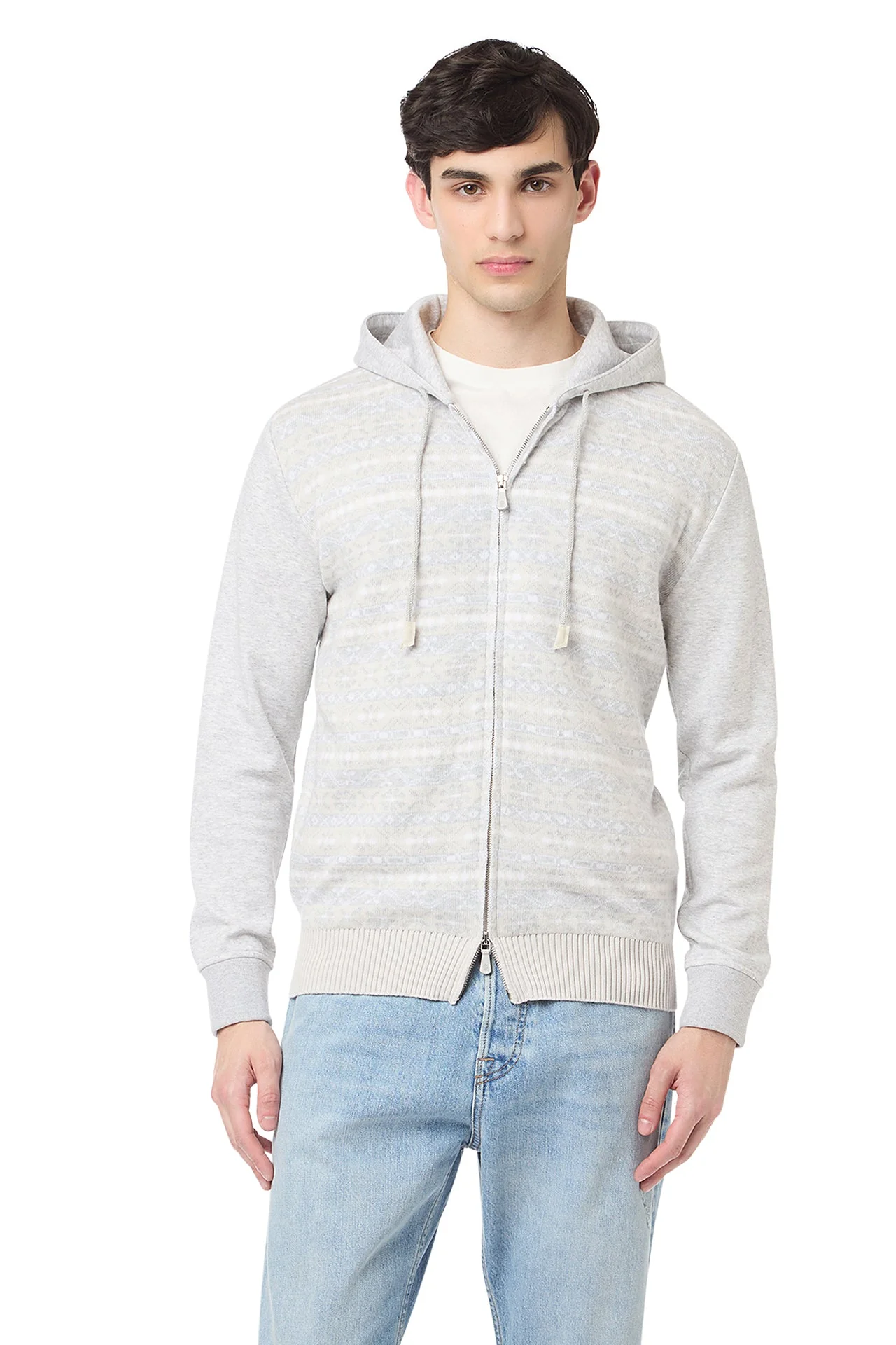 BI-MATERIAL JACKET SWEATER - Image 2