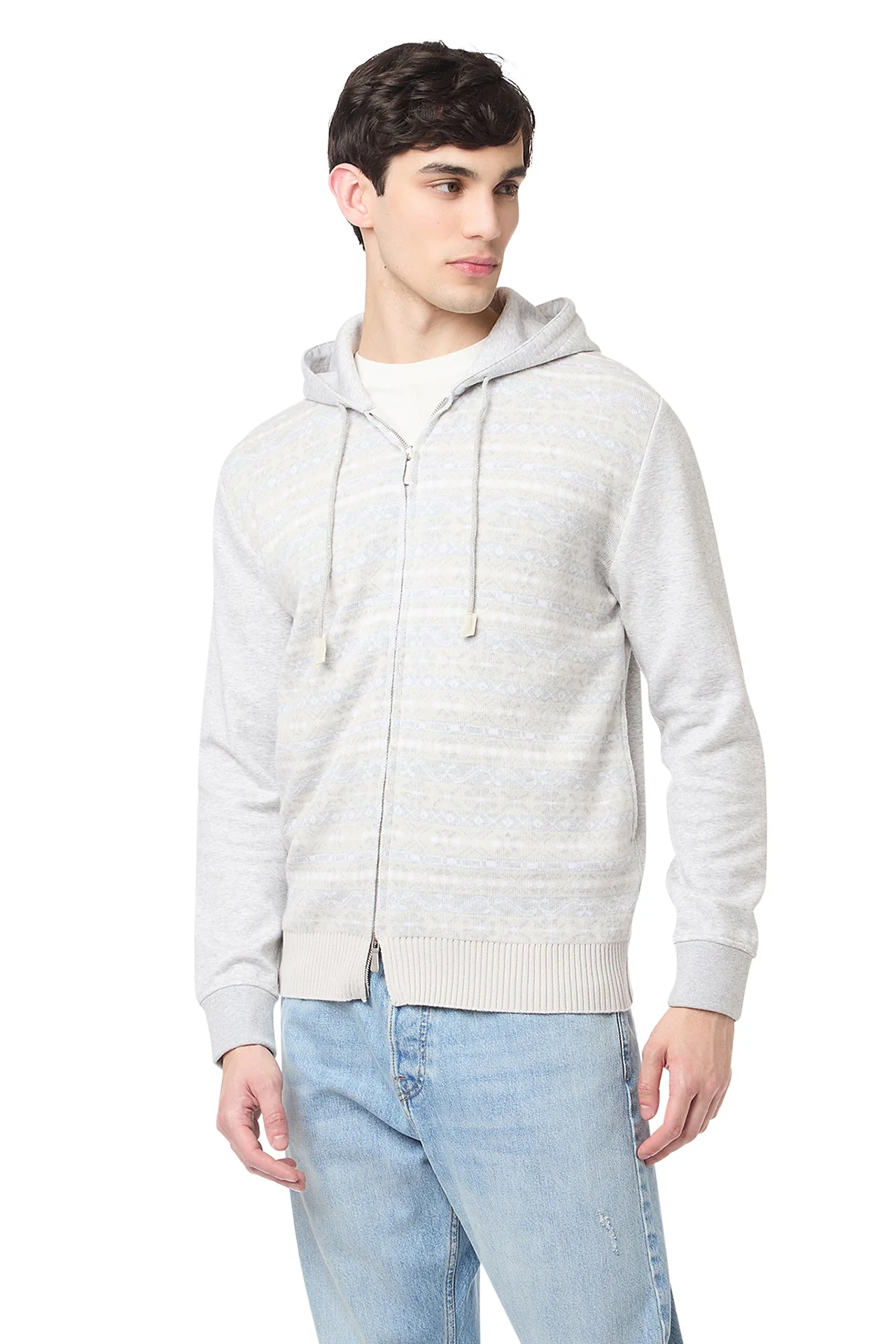 BI-MATERIAL JACKET SWEATER - Image 3