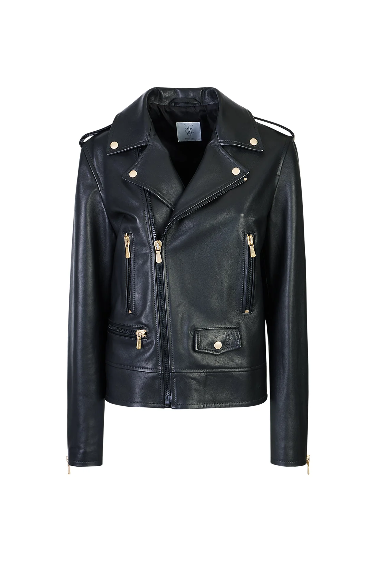 Women's Nappa Leather Biker Jacket - Chiodo Style | Eleventy