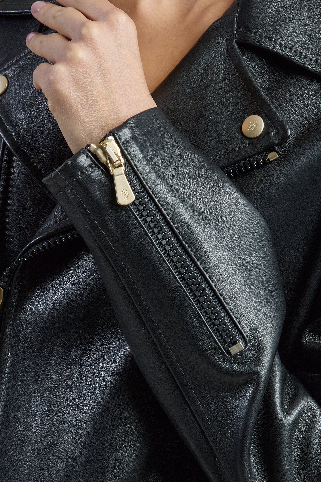 Women's Nappa Leather Biker Jacket - Chiodo Style | Eleventy - Image 5