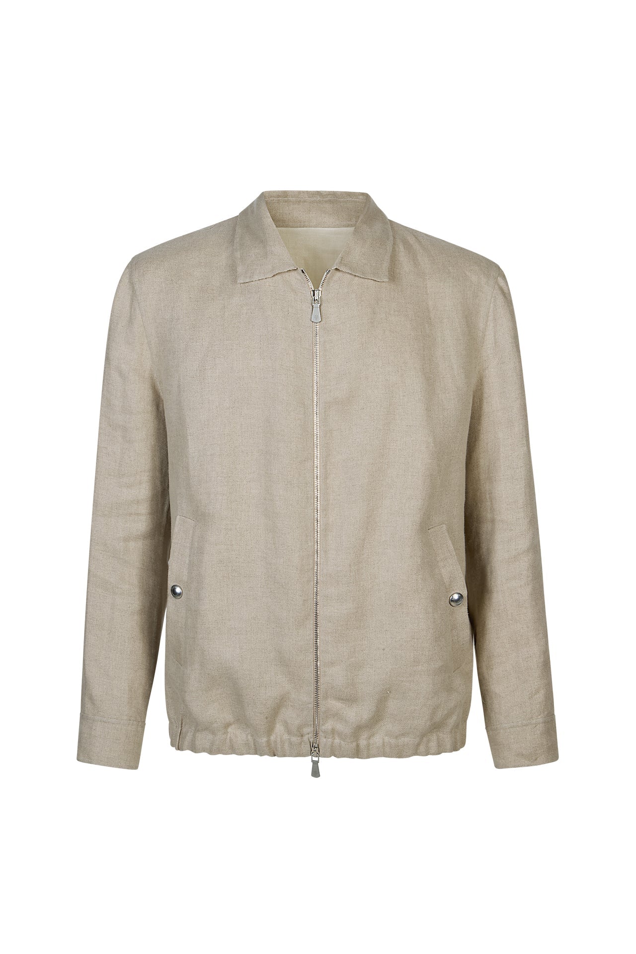 Men's Relaxed Fit Cool Linen and Silk Bomber Jacket | Eleventy
