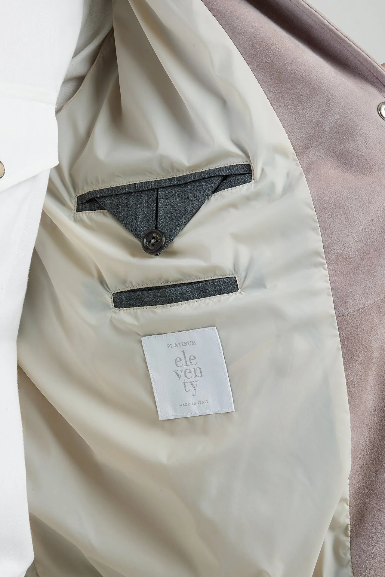 Men's Bi-material Suede and Nappa Leather Bomber Jacket | Eleventy - Image 10