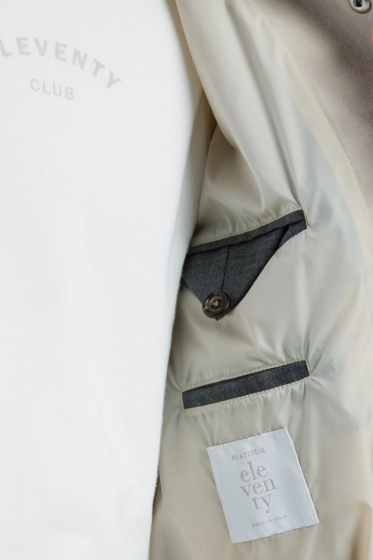 Men's Bi-material Suede and Nappa Leather Bomber Jacket | Eleventy - Image 5