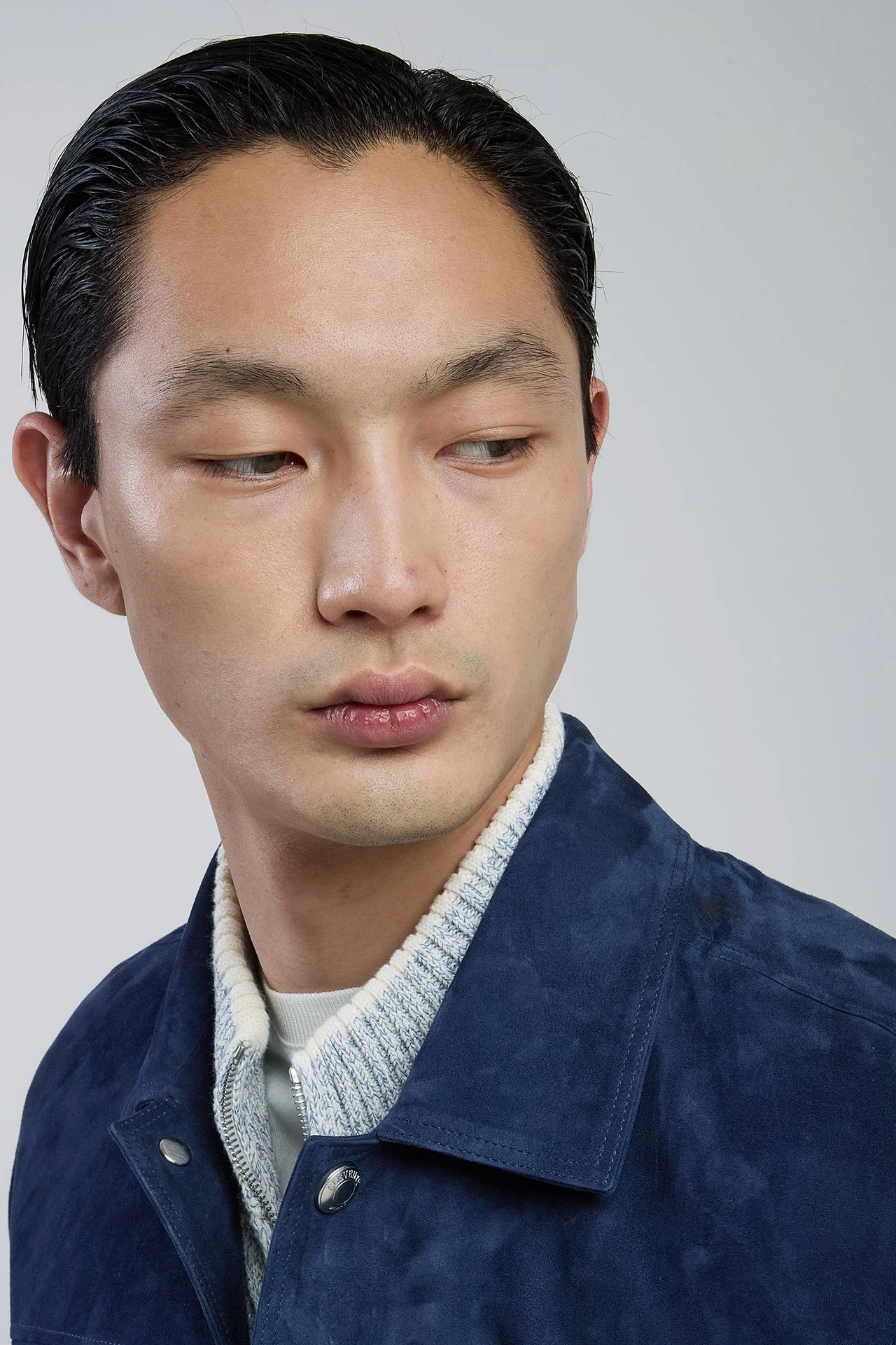 Men's Nappa Suede Varsity Jacket with Ribbed Cuffs | Eleventy - Image 5